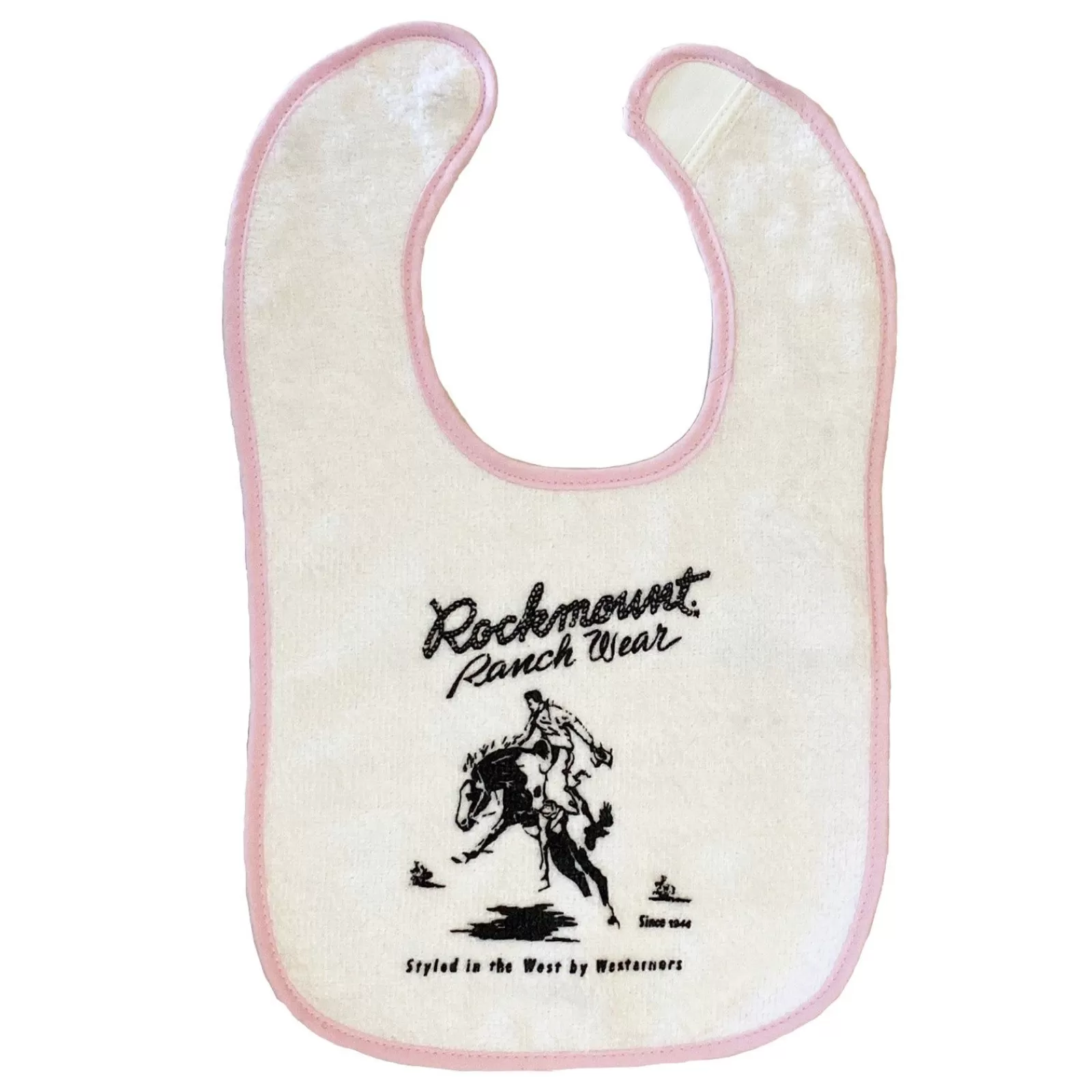 Rockmount Baby Bronc 100% Cotton Western Bib In Pink Clearance