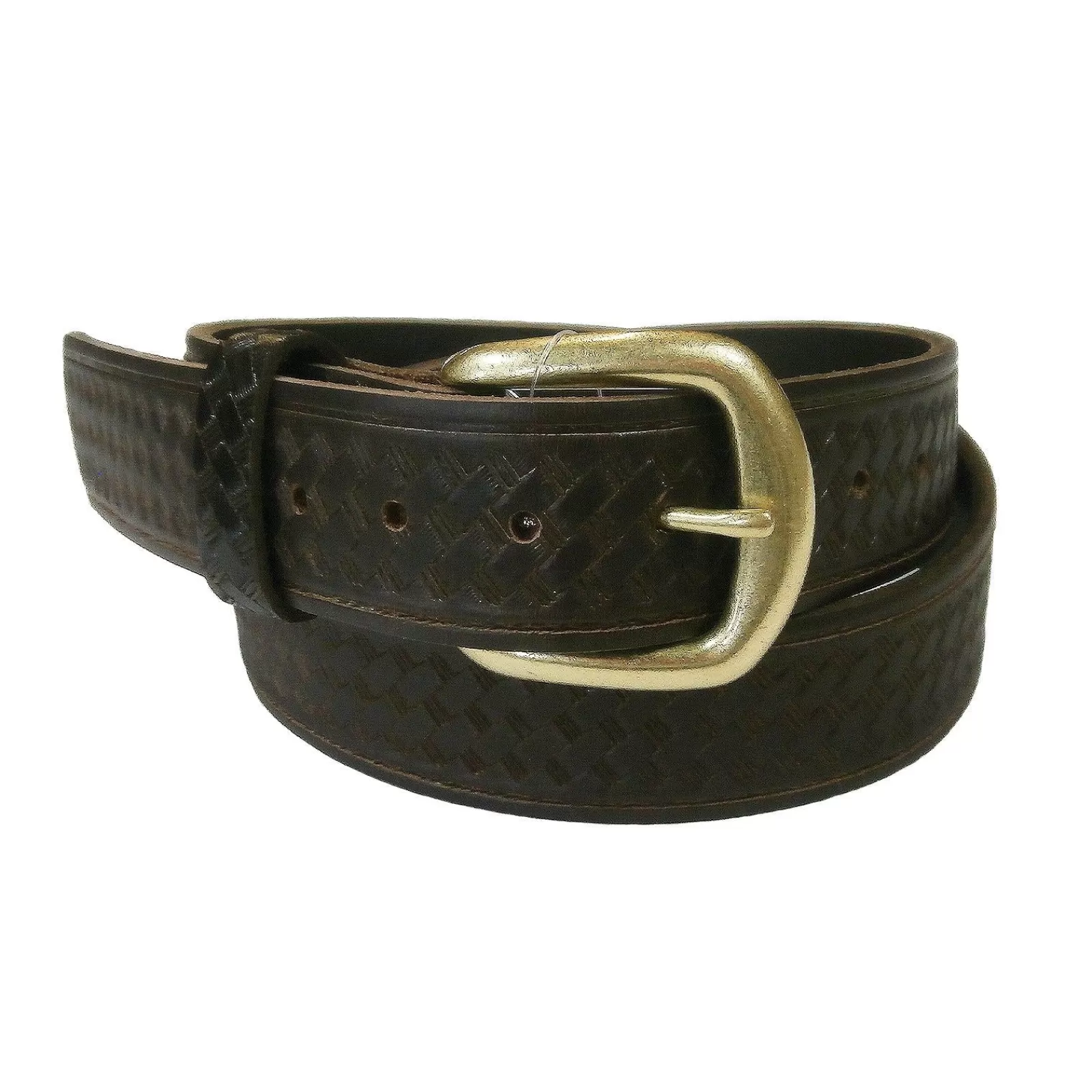 Rockmount Basket Weave Genuine Brown Leather Western Belt Flash Sale