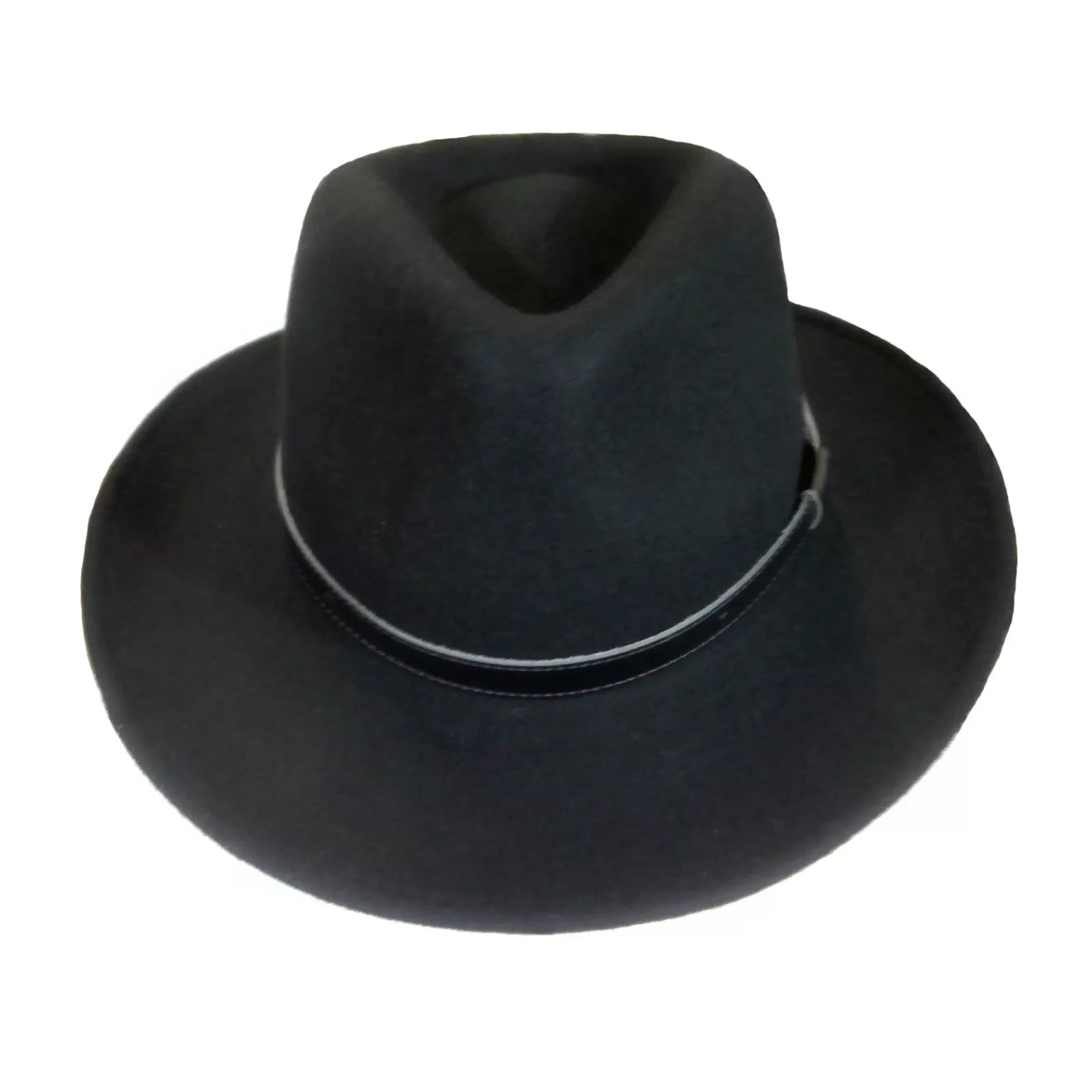 Rockmount Black Wool Felt Hat With Faux Leather Band Outlet