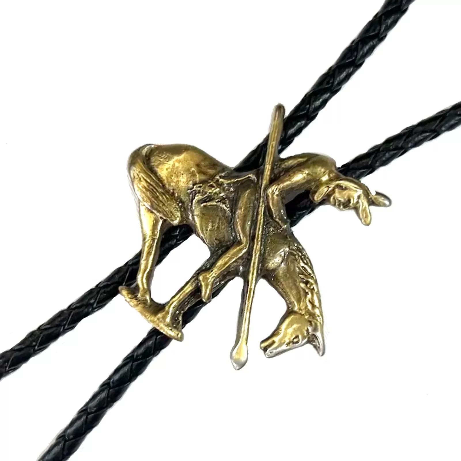 Rockmount Brass End Of Trail Western Bolo Tie Best Sale