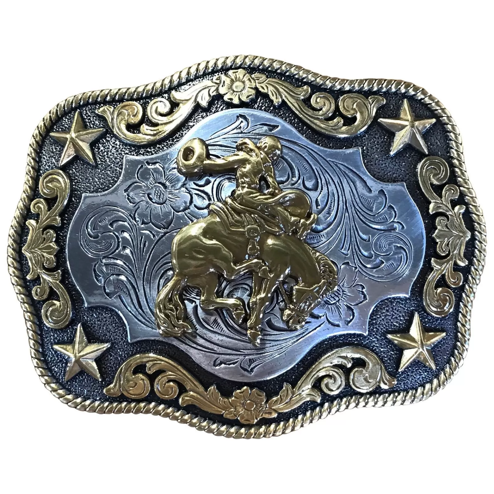 Rockmount Bronc Rider Western Belt Buckle In Gold Cheap