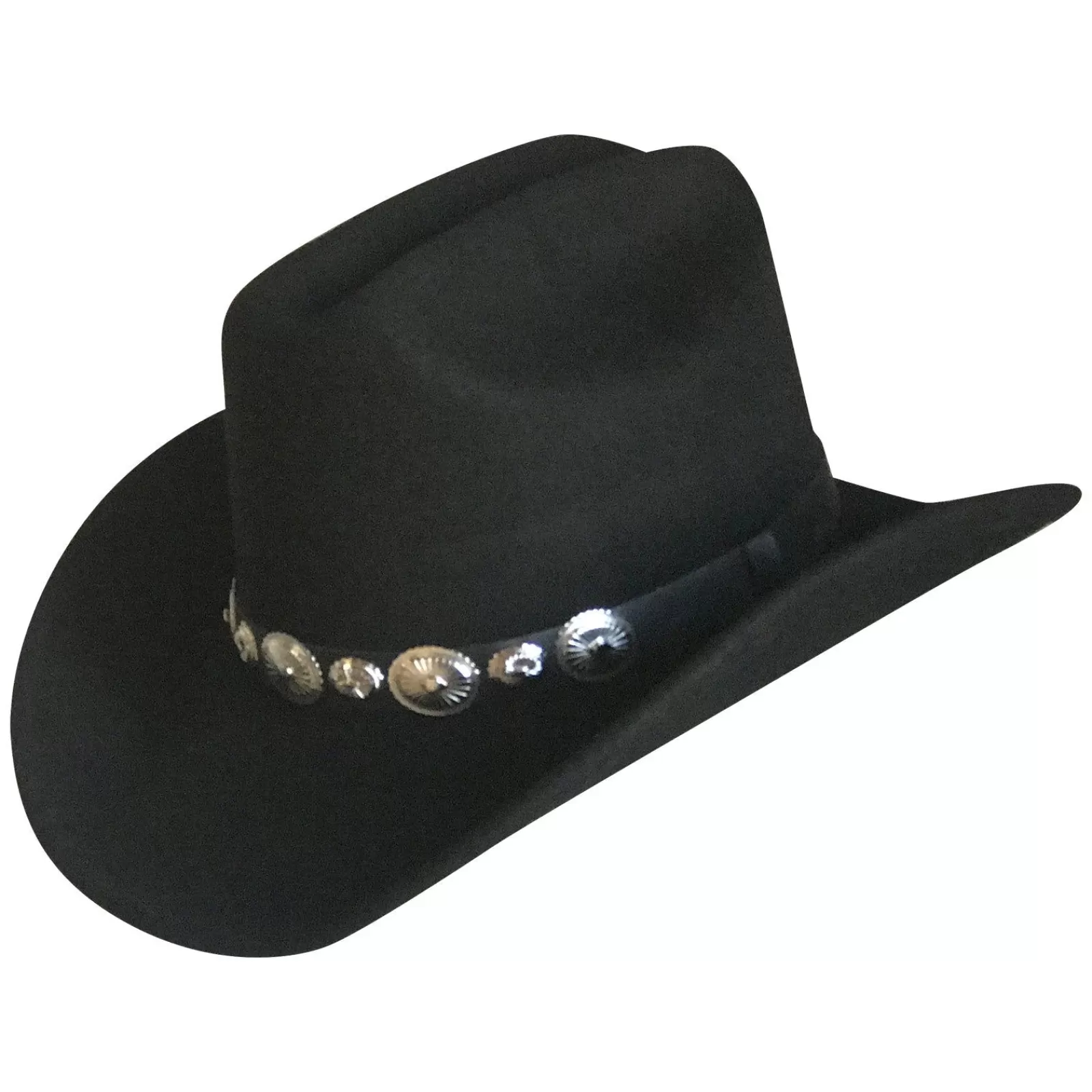 Rockmount Crushable Black Felt Concho Western Cowboy Hat Best Sale