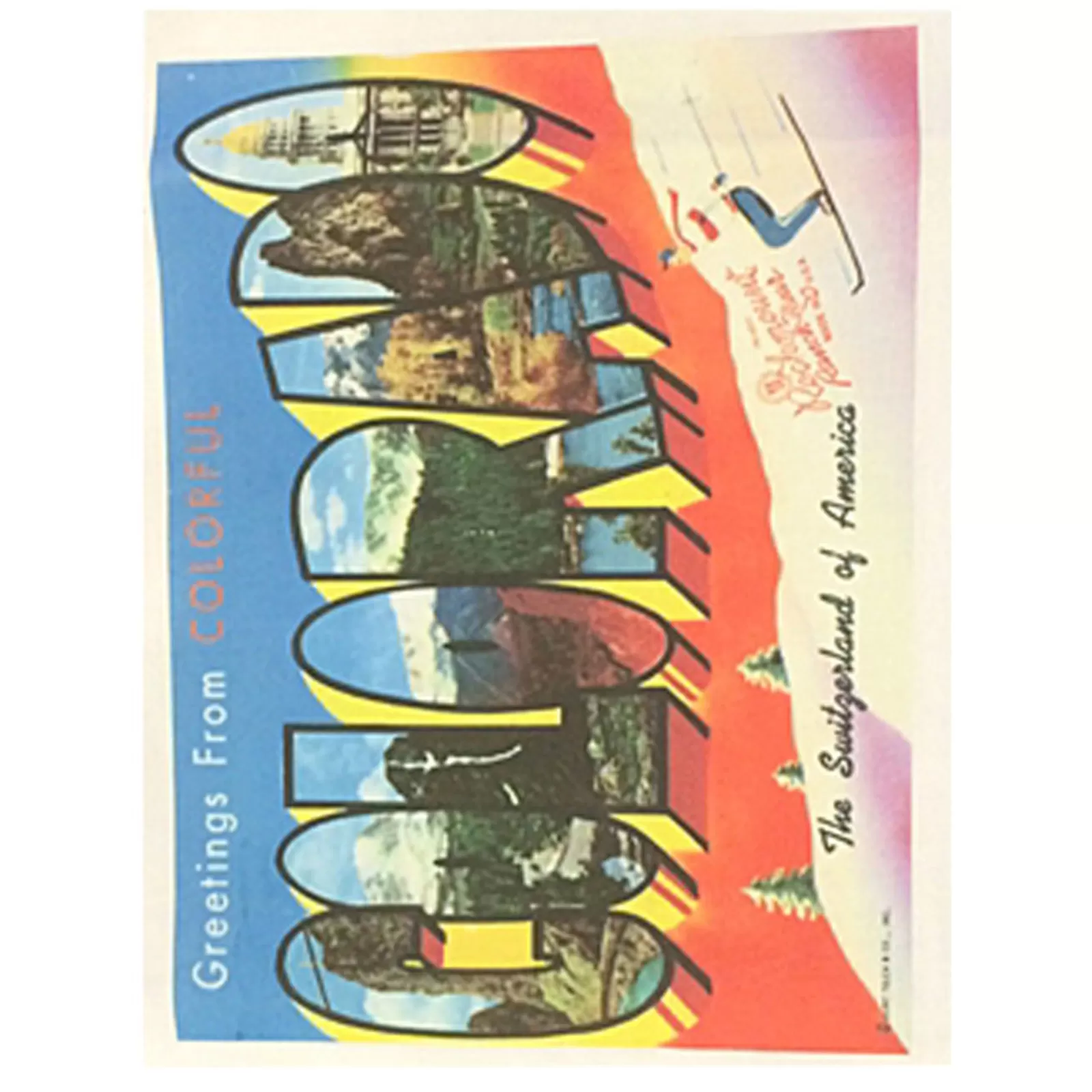 Rockmount Greetings From Colorful Colorado Western Tea Towel New