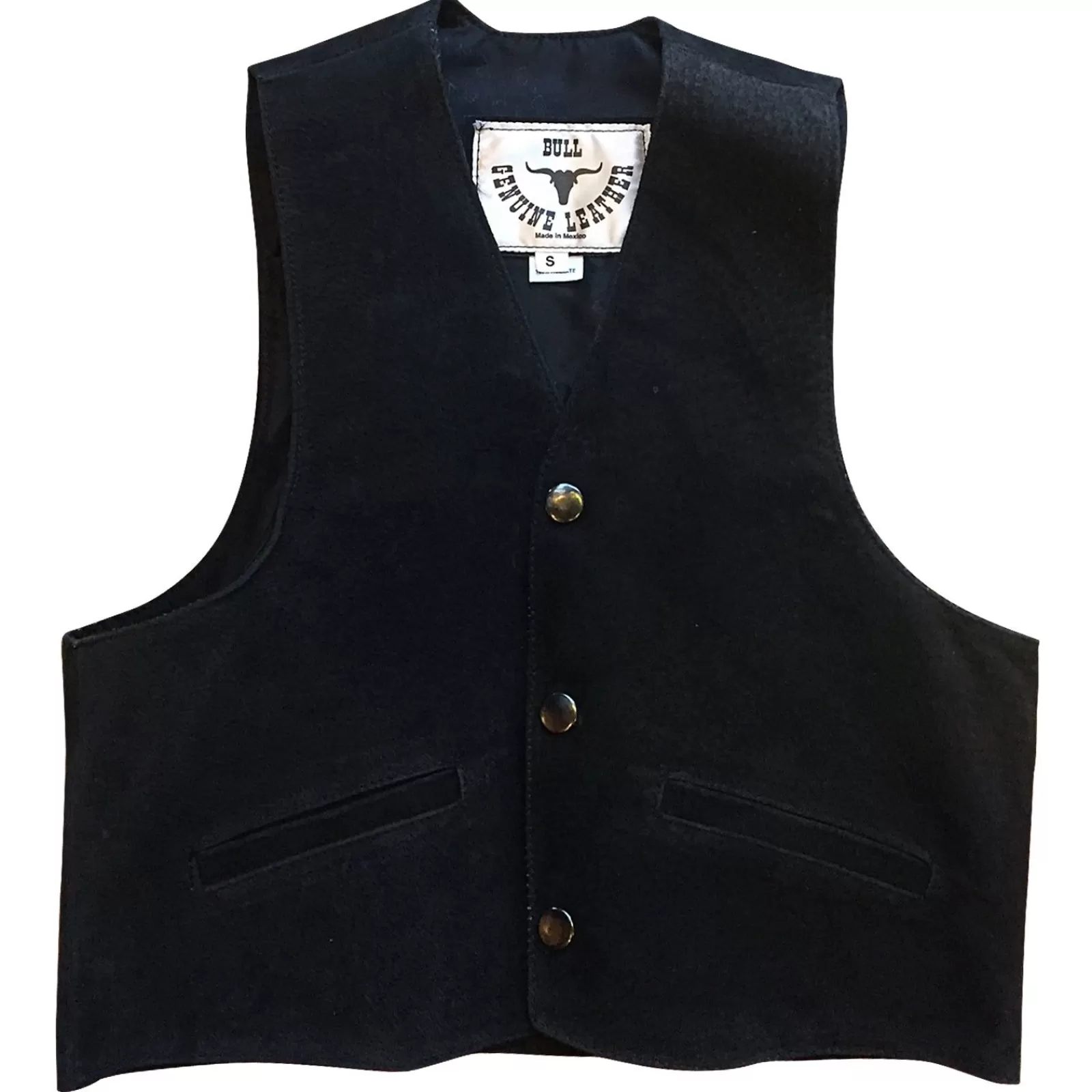 Rockmount Kid'S Black Suede Leather Western Vest Hot