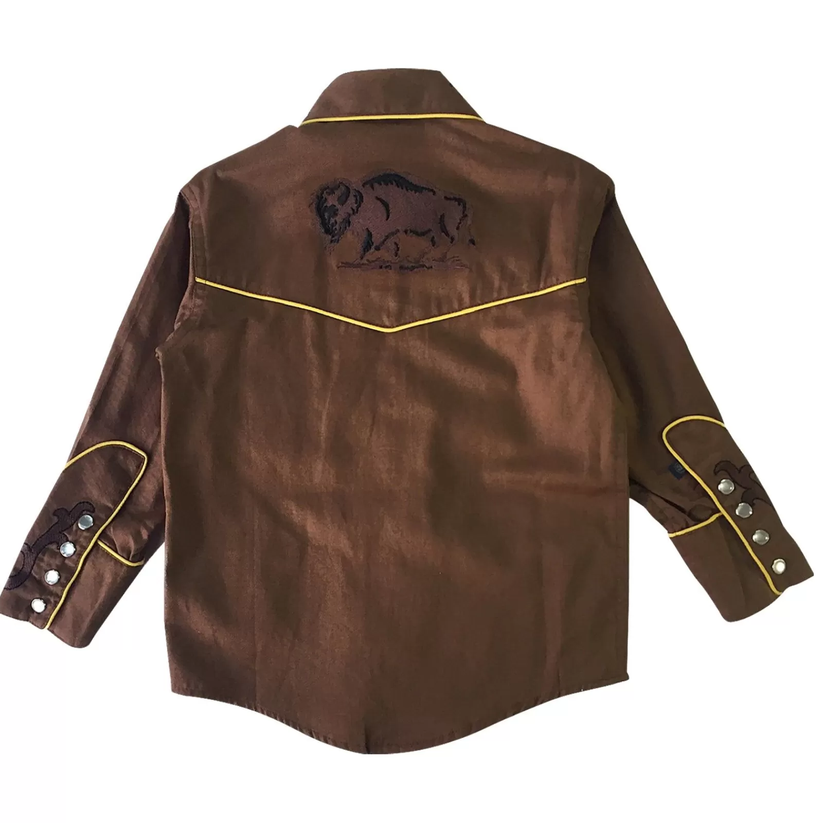 Rockmount Kid'S Embroidered Bison Western Shirt In Cocoa Brown Shop