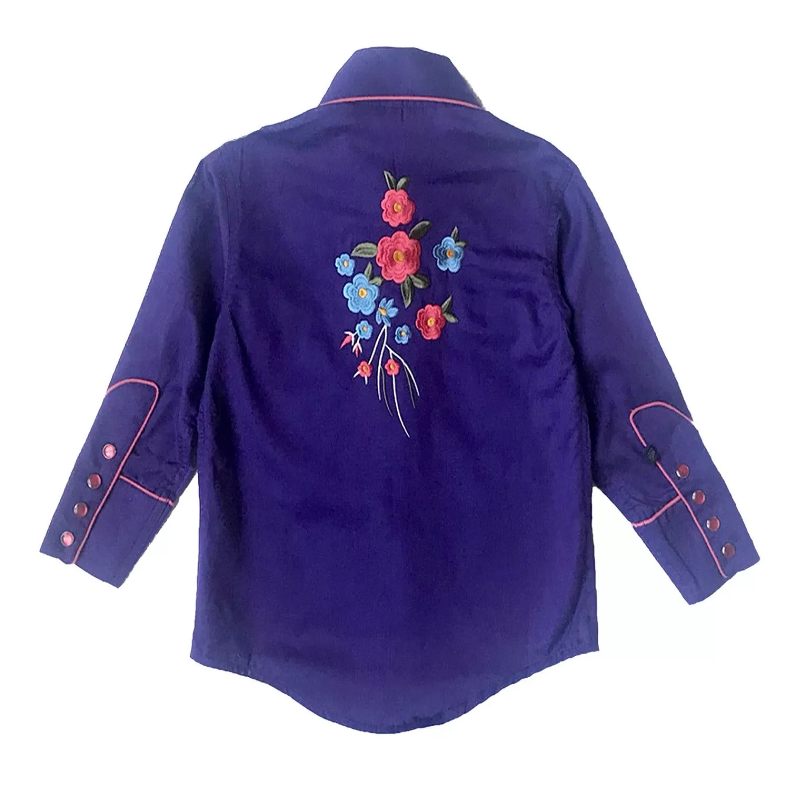 Rockmount Kid'S Embroidered Floral Bouquet Western Shirt In Purple Cheap