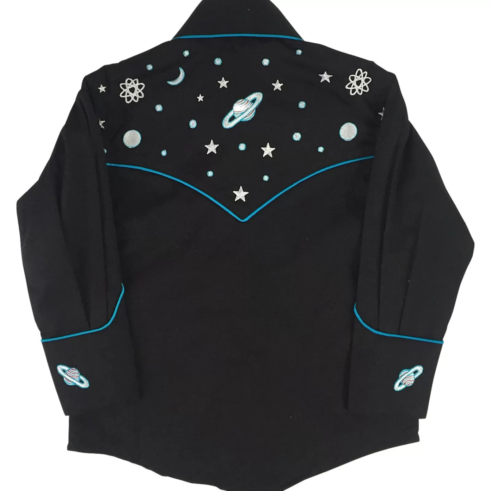 Rockmount Kid'S Embroidered Out Of This World Black Western Shirt Cheap
