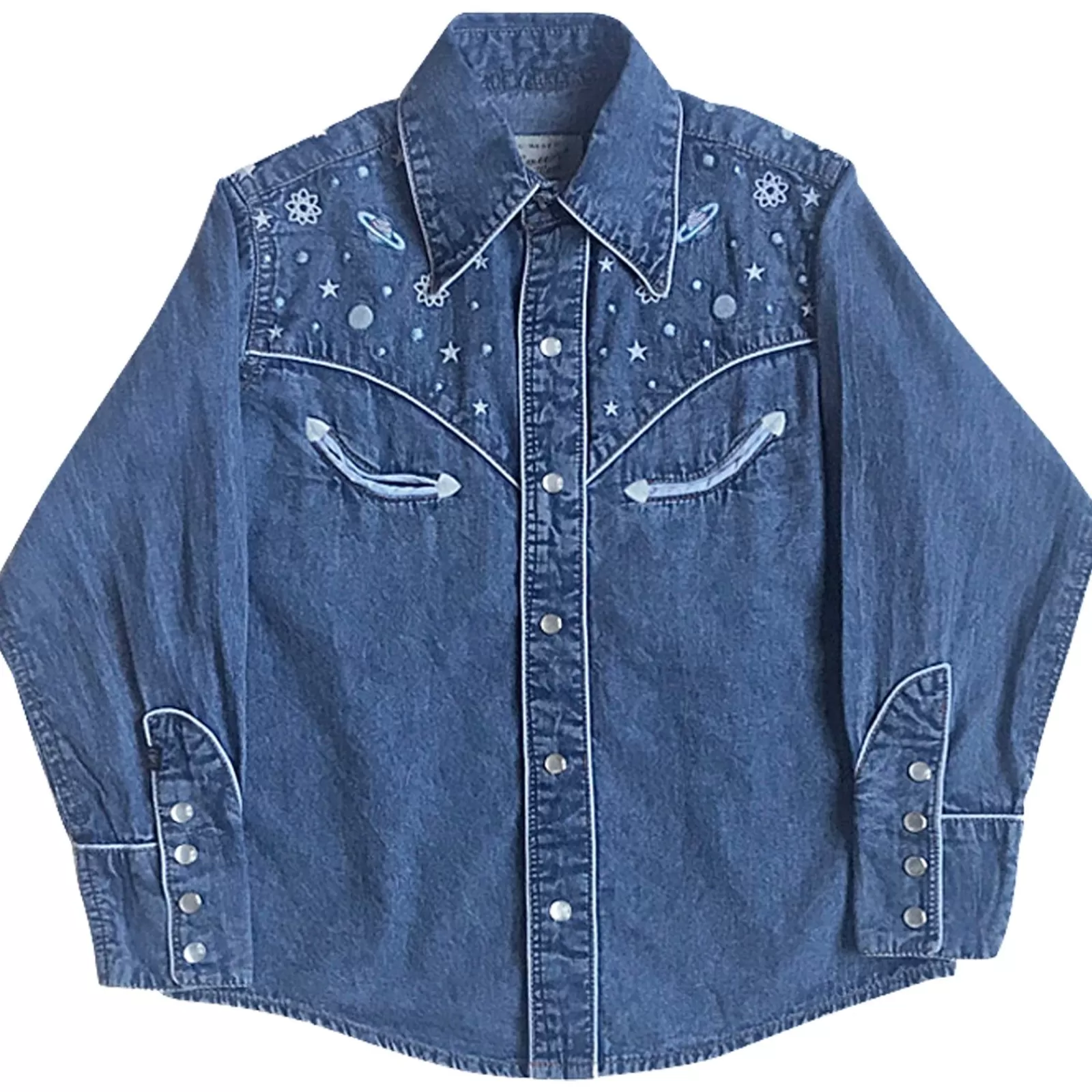 Rockmount Kid'S Embroidered Out Of This World Denim Western Shirt Outlet
