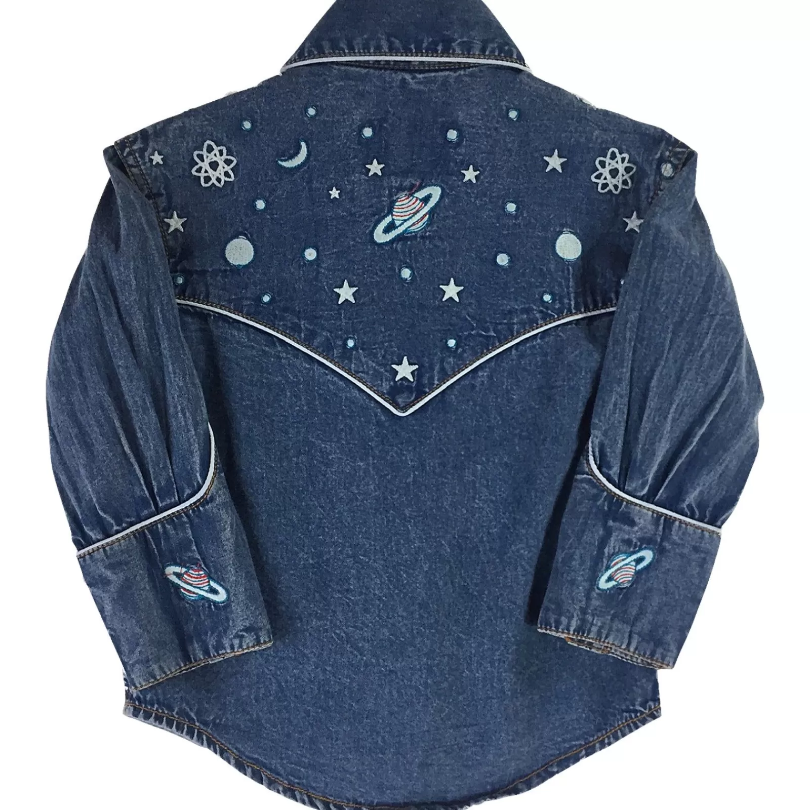 Rockmount Kid'S Embroidered Out Of This World Denim Western Shirt Outlet