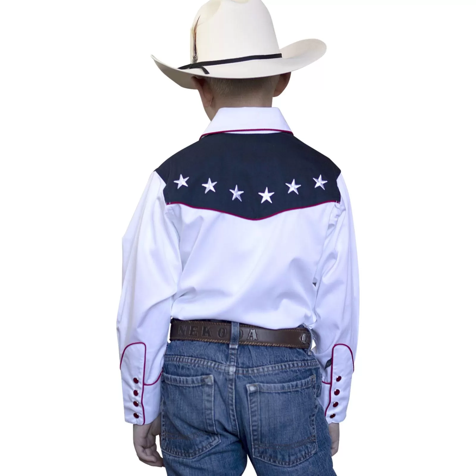 Rockmount Kid'S Embroidered Vintage American Flag Western Shirt Fashion