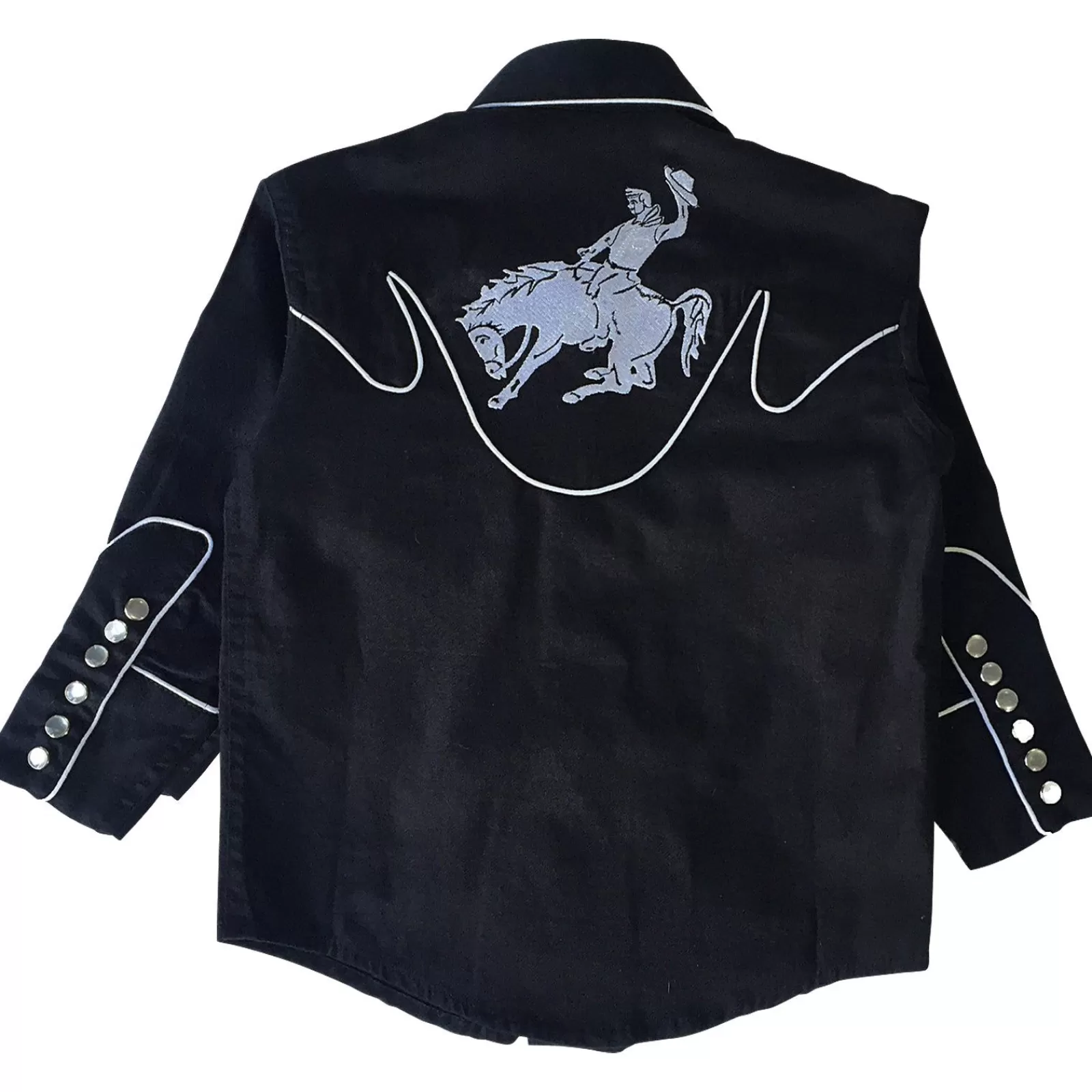 Rockmount Kid'S Embroidered Vintage Bronc Black Western Shirt Flash Sale