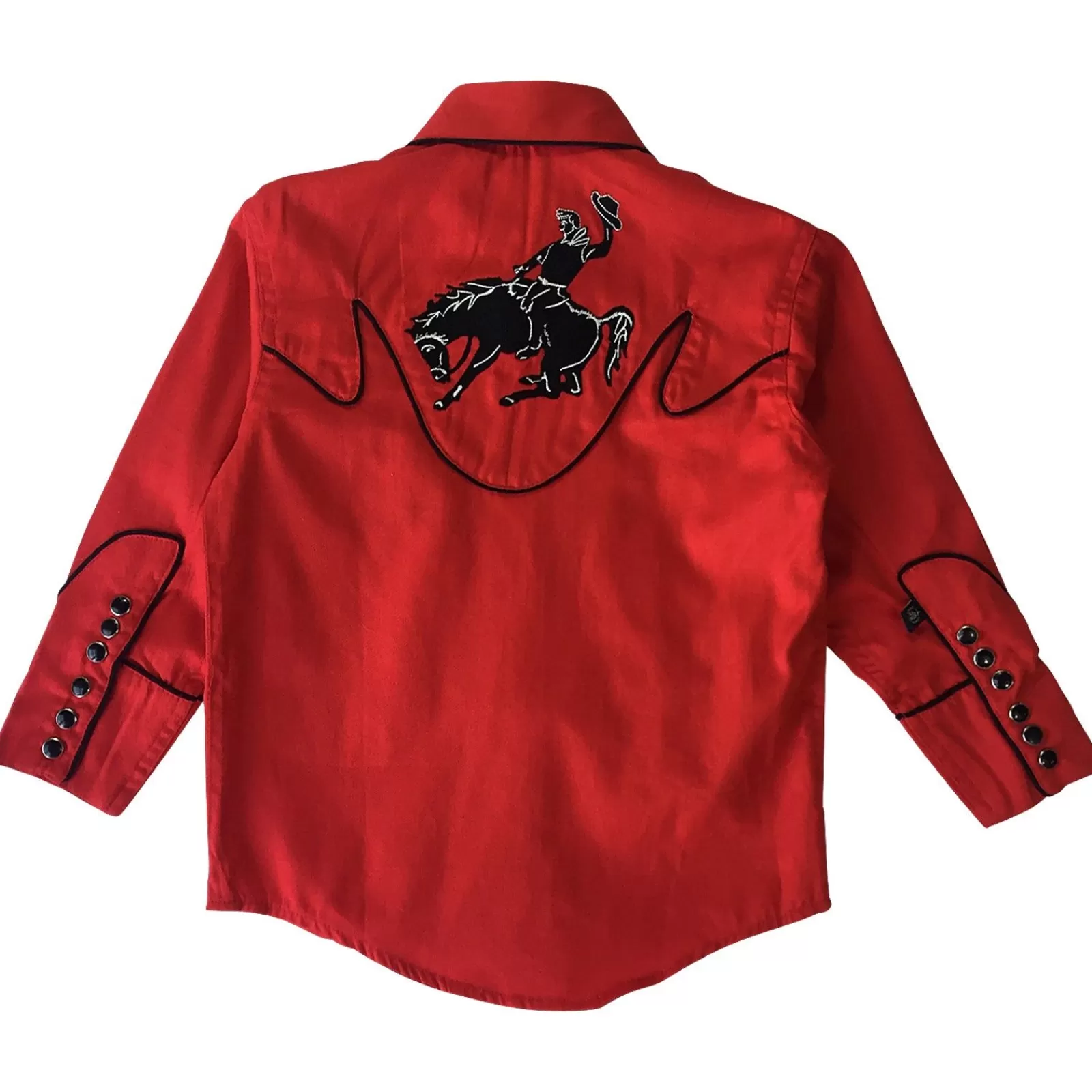 Rockmount Kid'S Embroidered Vintage Bronc Red Western Shirt Shop