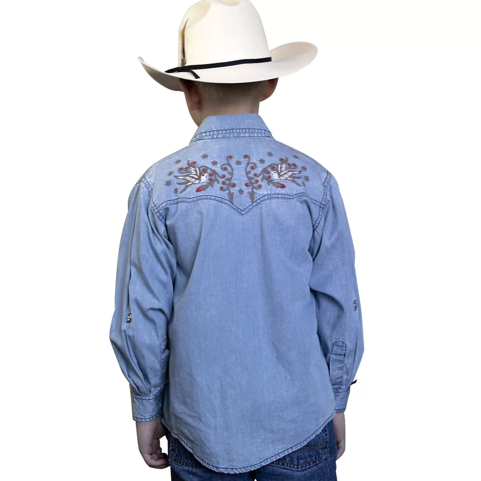 Rockmount Kid'S Flying Swallows Embroidered Denim Western Shirt Online