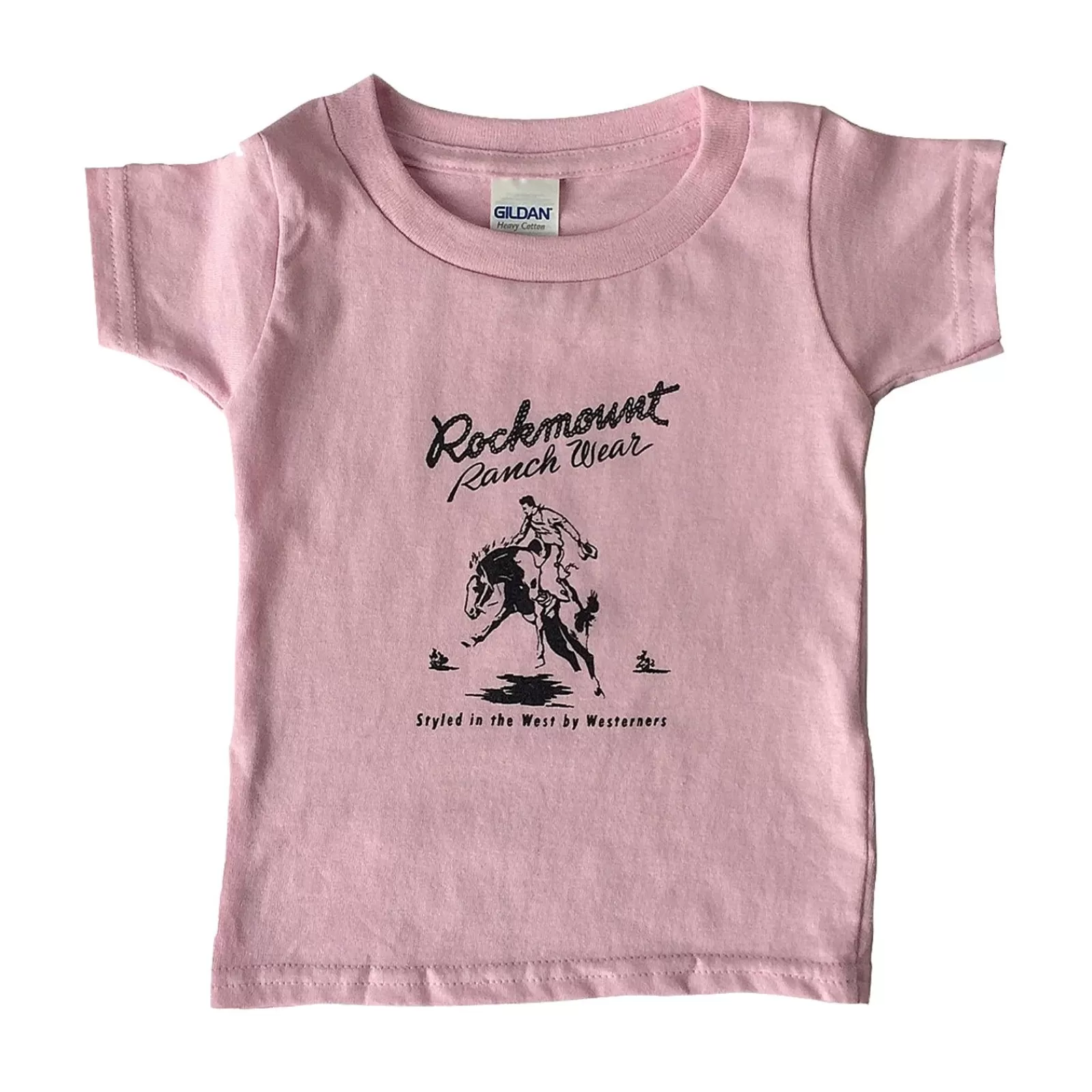 Rockmount Kid'S Pink Toddler Bronc 100% Cotton Western T-Shirt Best Sale