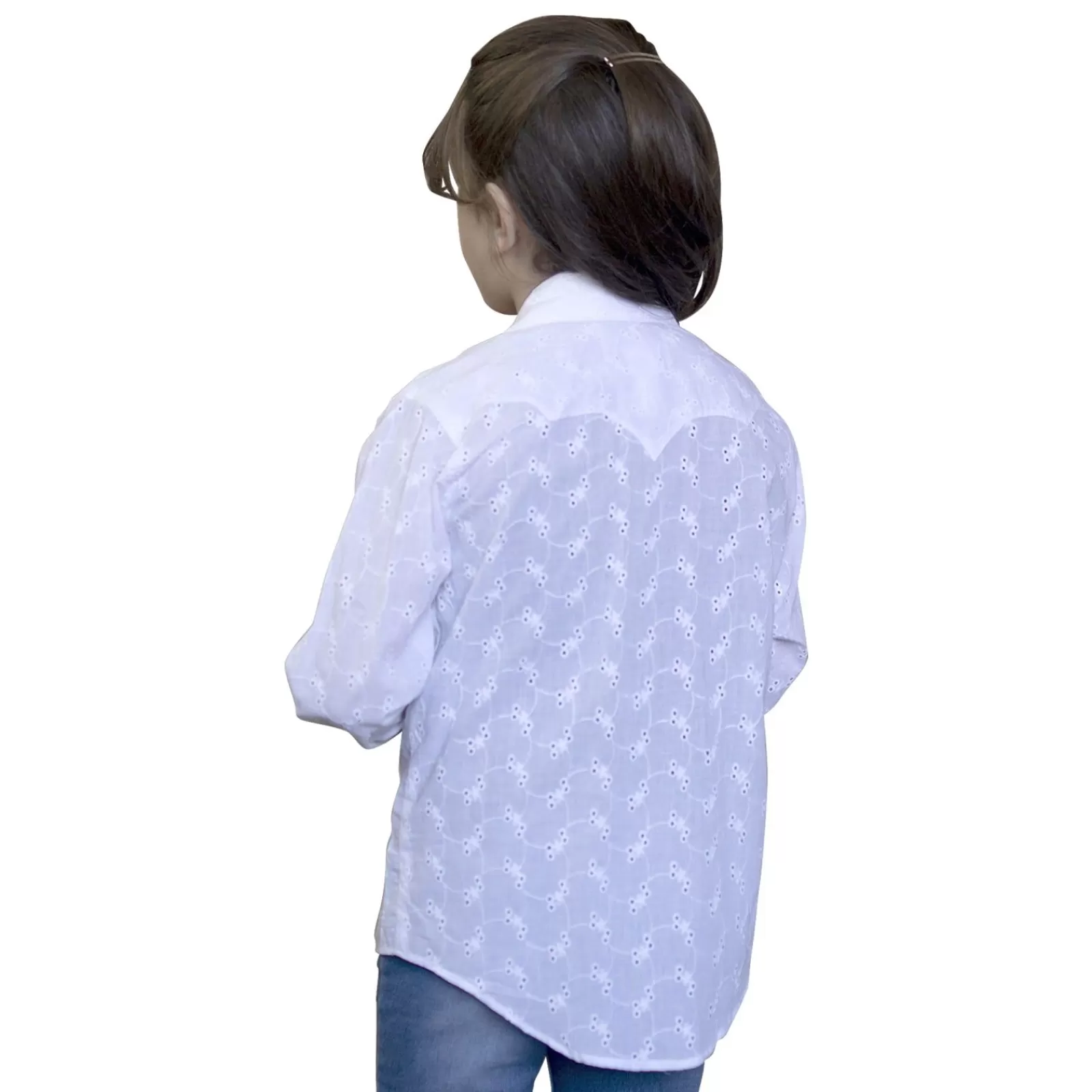 Rockmount Kid'S Plaid White Eyelet Cotton Western Shirt Flash Sale