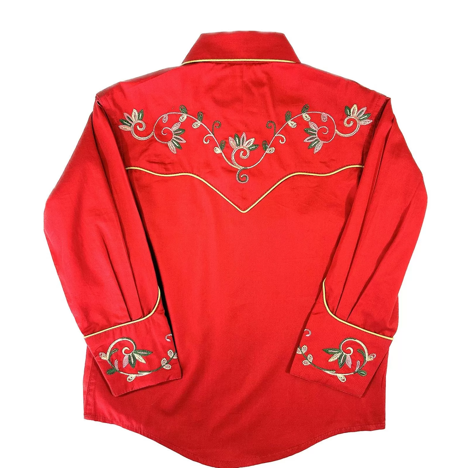 Rockmount Kid'S Red Vintage Variegated Floral Embroidery Flash Sale