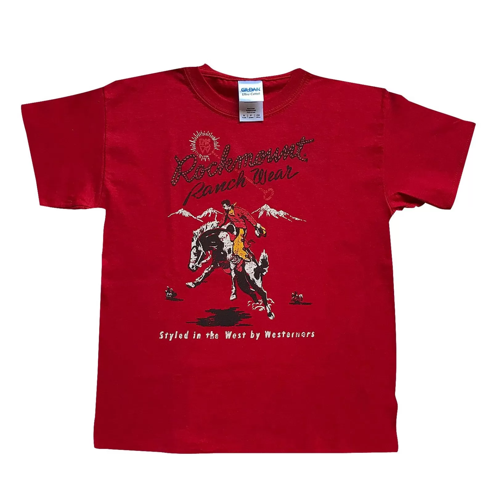 Rockmount Kid'S Red Bronc 100% Cotton Western T-Shirts Cheap