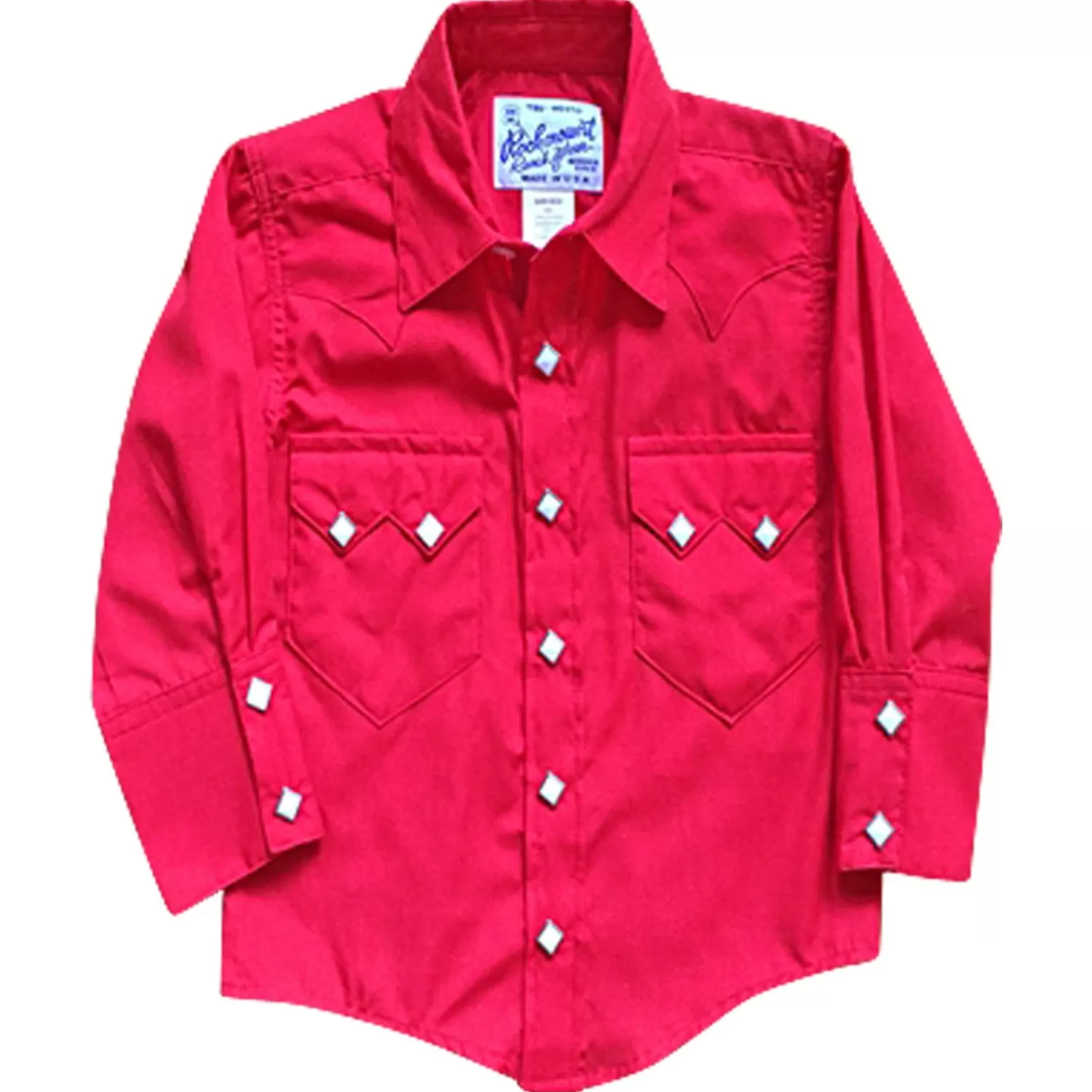 Rockmount Kid'S Vintage Solid Red Western Shirt Clearance