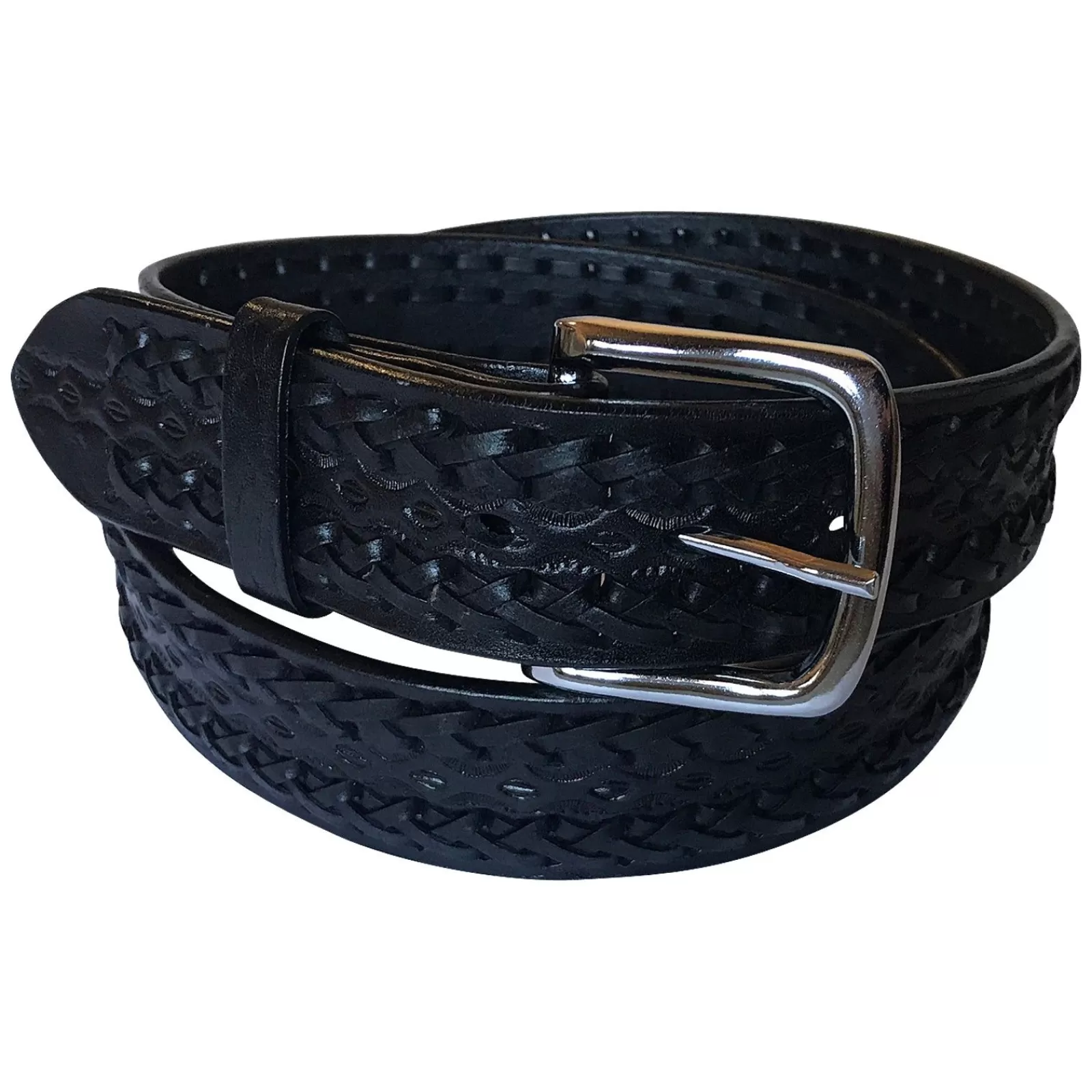 Rockmount Laced & Tooled Genuine Black Leather Western Belt Discount