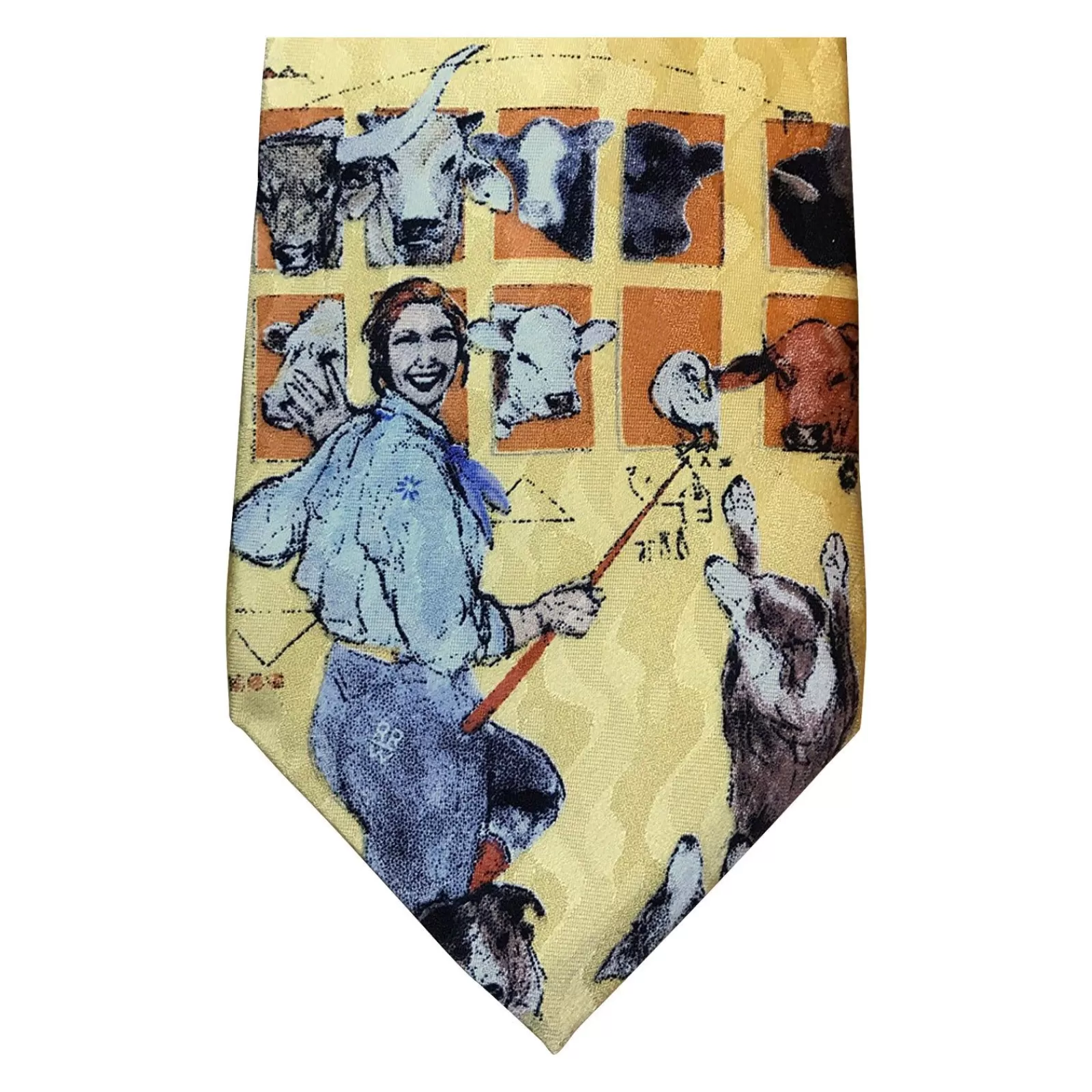 Rockmount Limited-Edition Cowdog School Silk Tie By Donna Howell-Sickles Shop