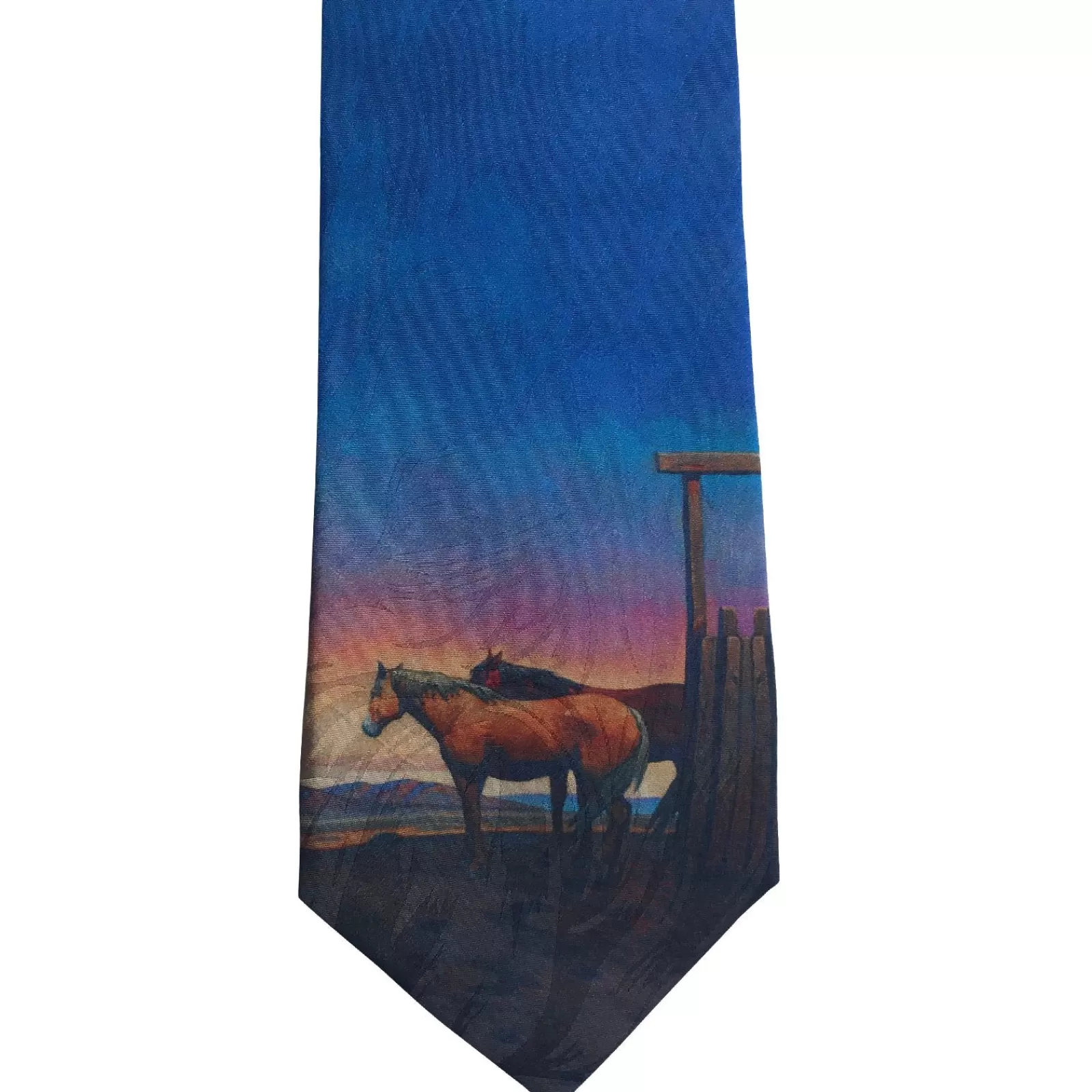 Rockmount Limited-Edition Outside Sunset With Horses Silk Tie By Howard Post Cheap