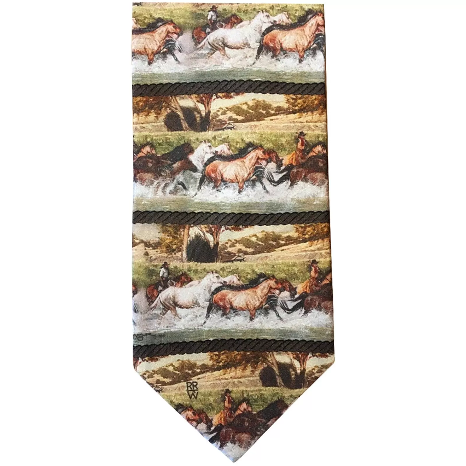 Rockmount Limited-Edition Shooting The Cheyenne River Silk Tie By Jeff Segler Outlet