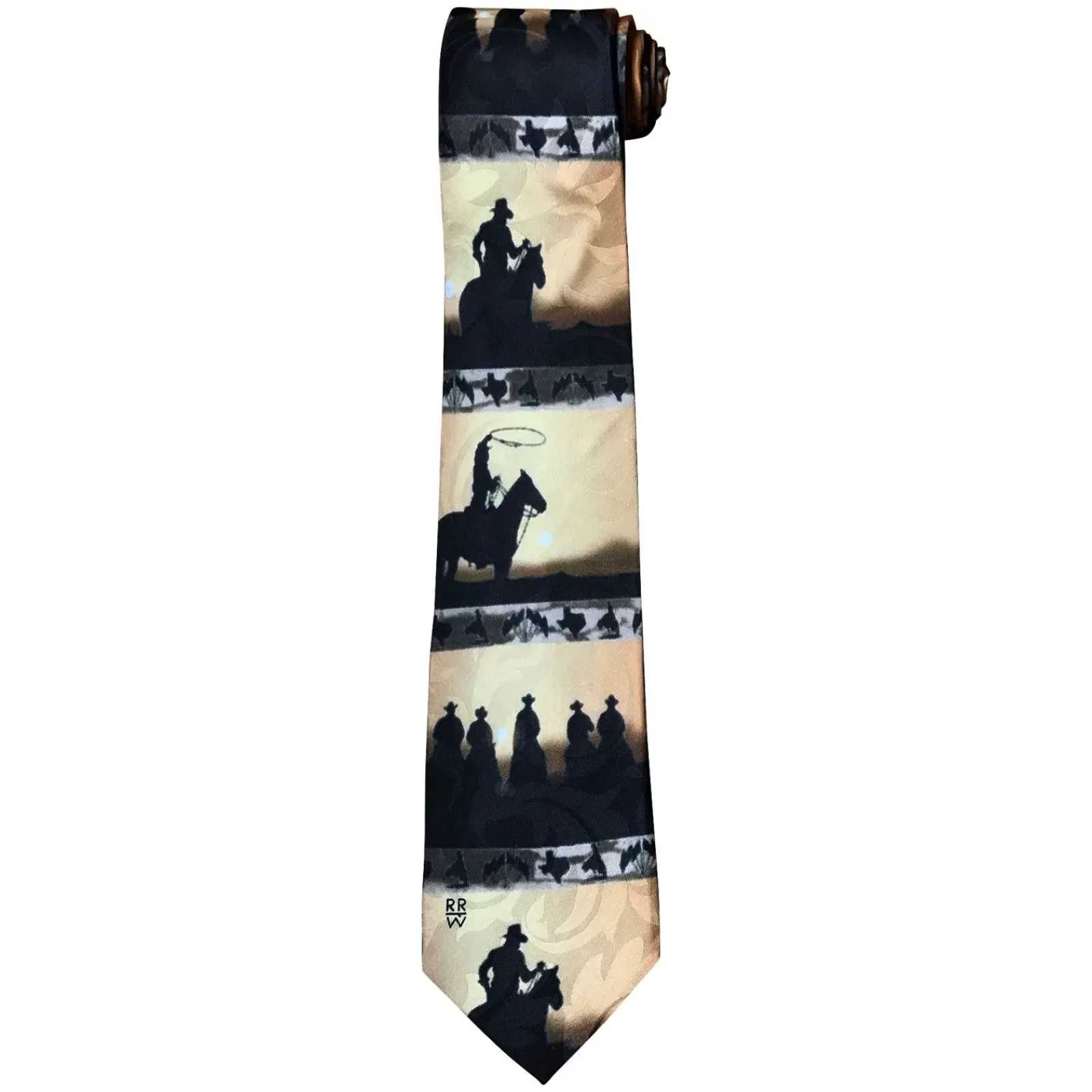 Rockmount Limited-Edition Trail Riders Silhouette Silk Tie Discount