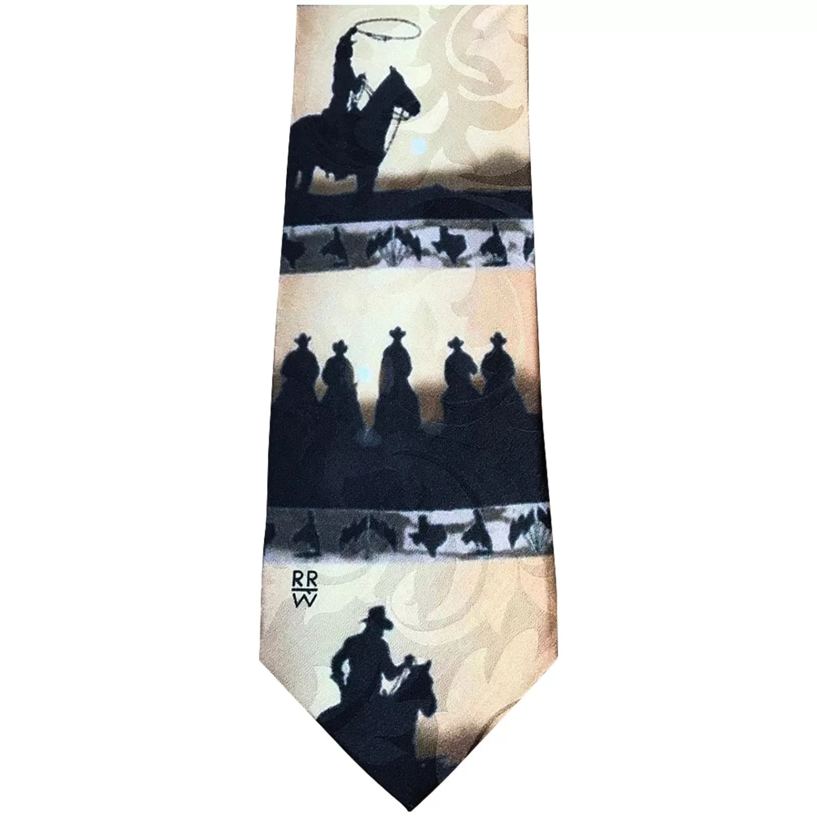 Rockmount Limited-Edition Trail Riders Silhouette Silk Tie Discount