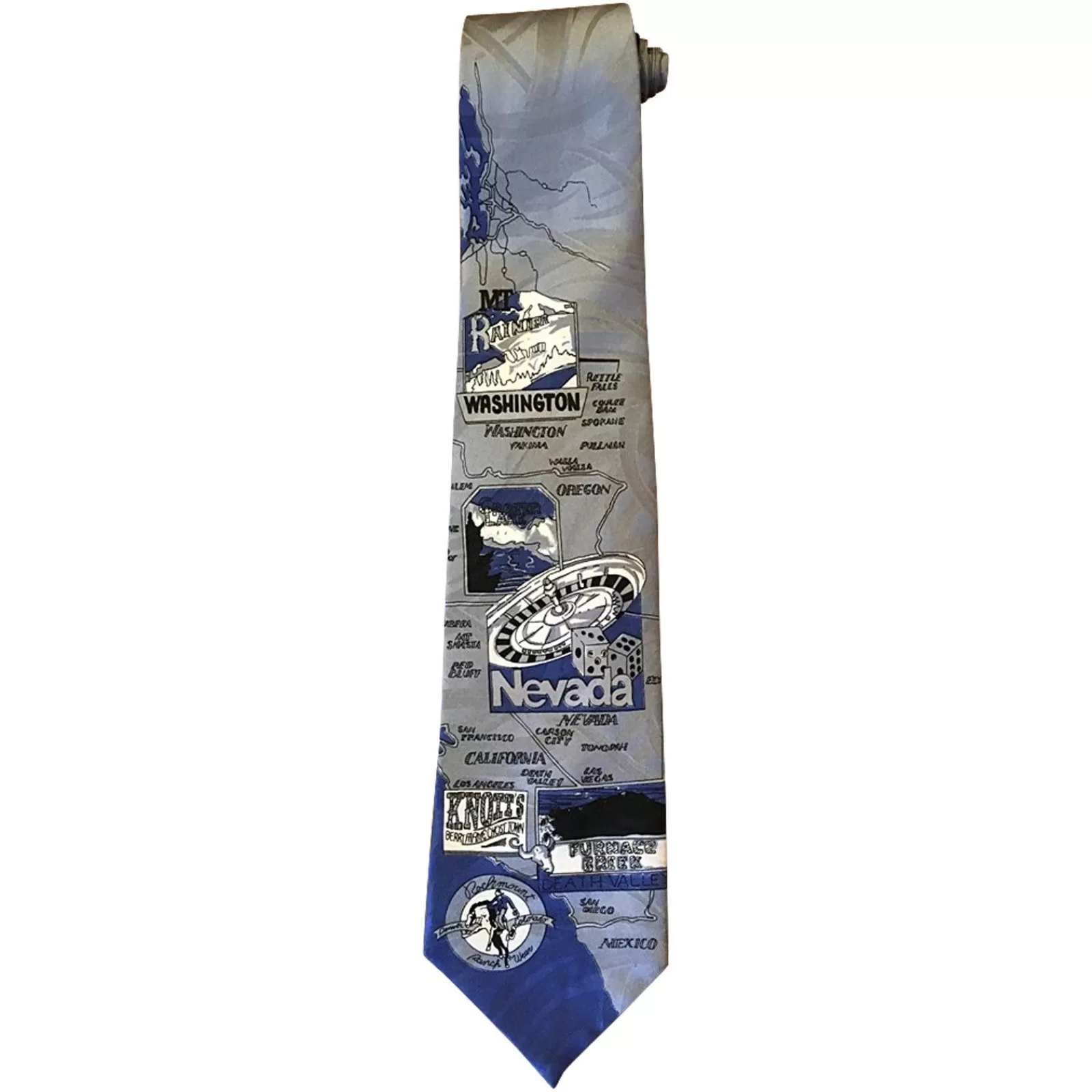 Rockmount Limited-Edition West Coast Blue Silk Tie Flash Sale