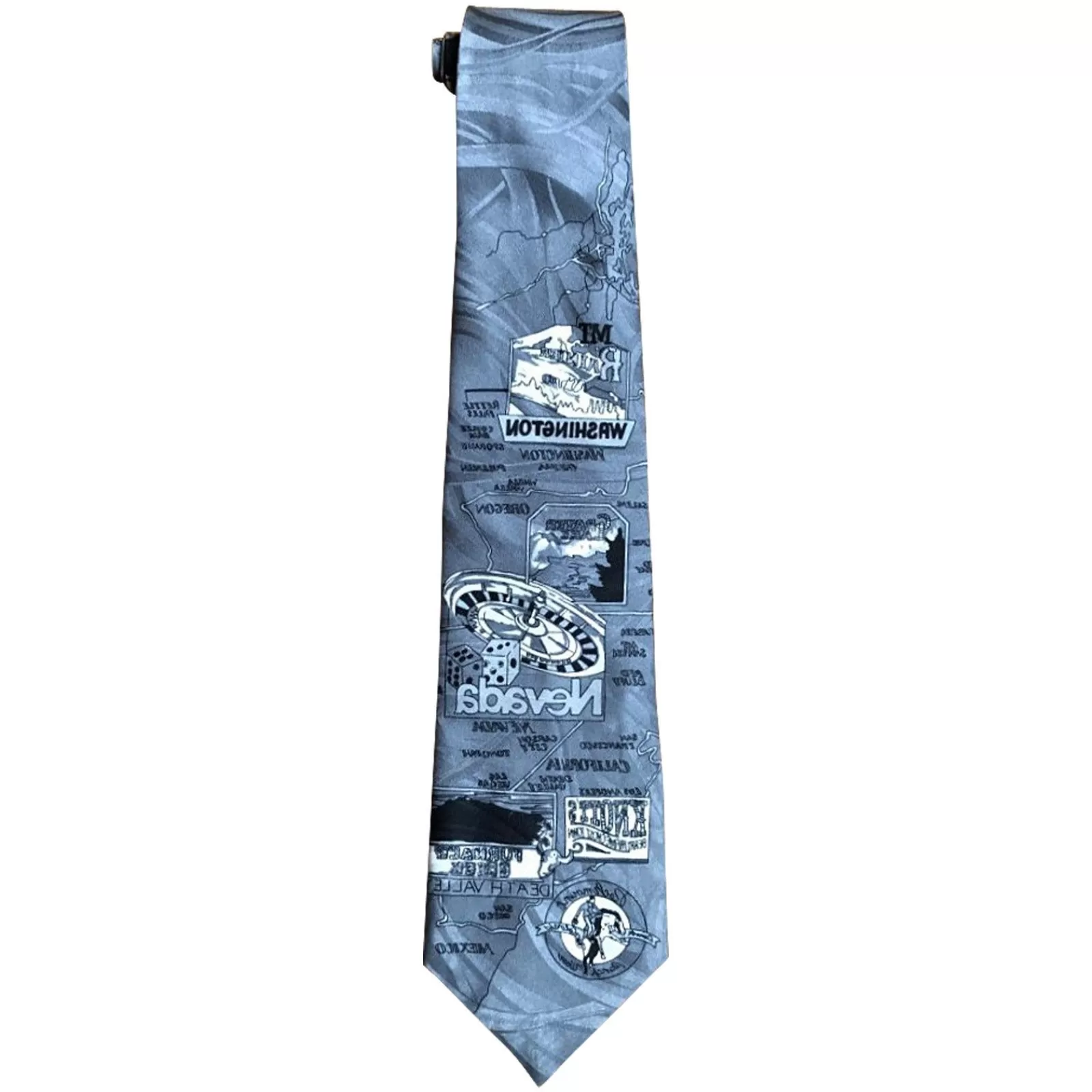 Rockmount Limited-Edition West Coast Grey Silk Tie New