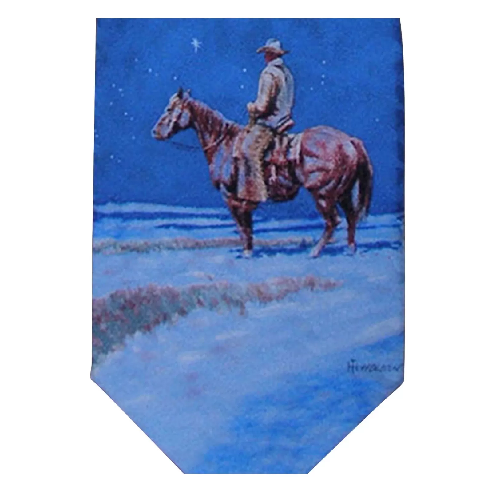 Rockmount Limited-Edition Winter Rider Silk Tie By Harold Holden Sale