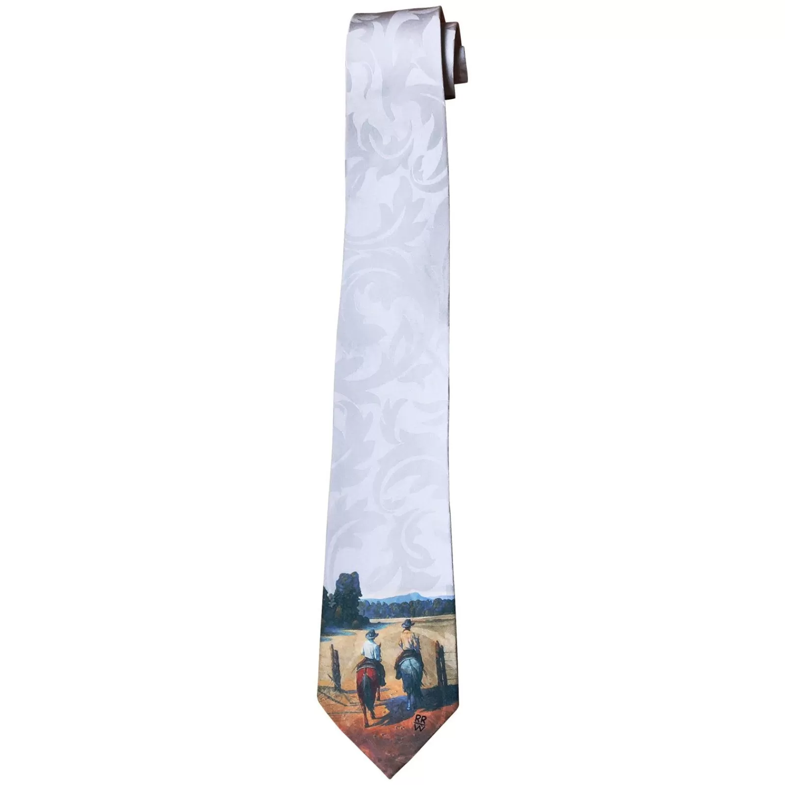 Rockmount Limited-Edition Working The Pasture Silk Tie By Howard Post Cheap