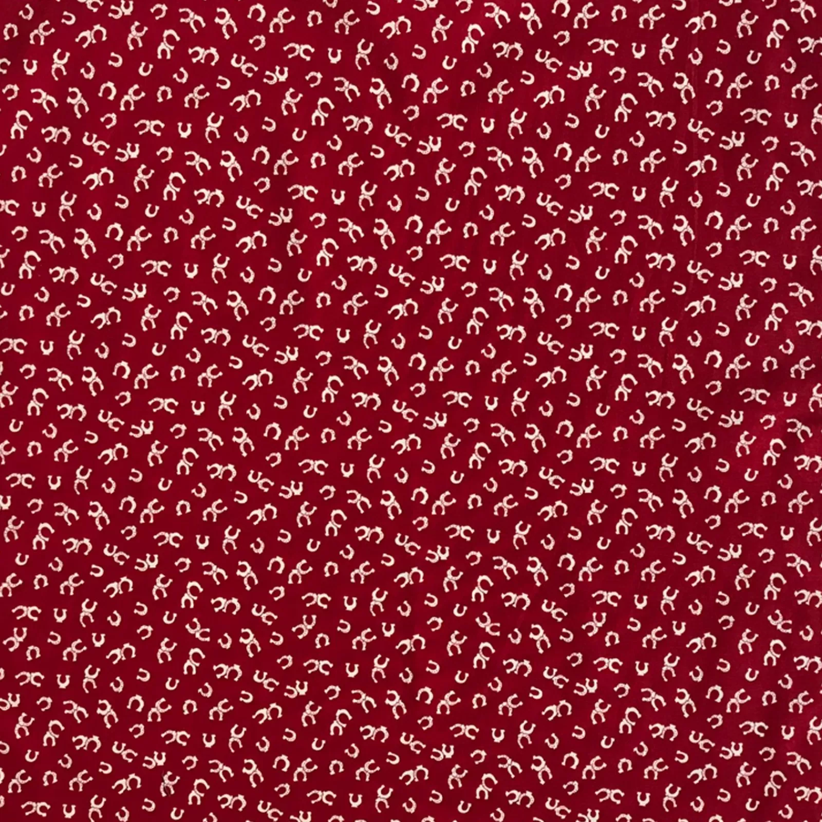 Rockmount Lucky Horseshoes Western Cotton Bandana In Red Hot