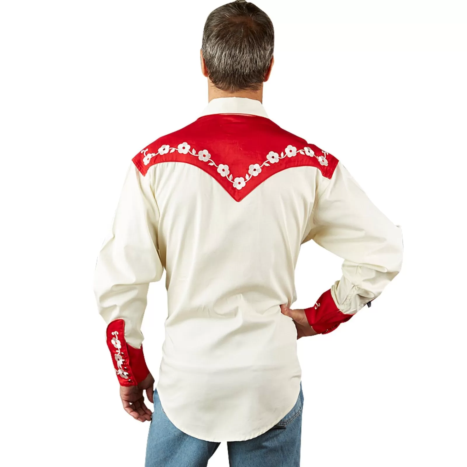 Rockmount Men'S 2-Tone Elvis Loving You Floral Embroidery Western Shirt Outlet
