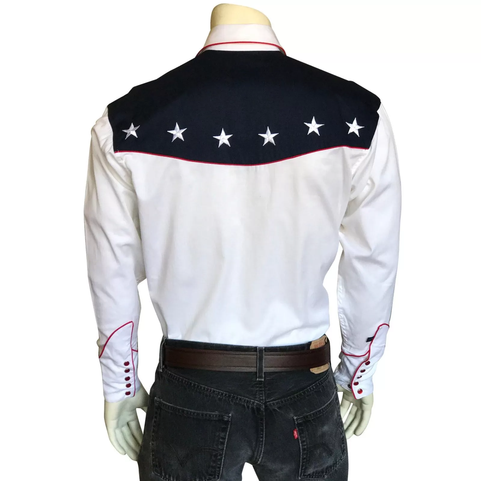 Rockmount Men'S American Flag Embroidered Western Shirt Best