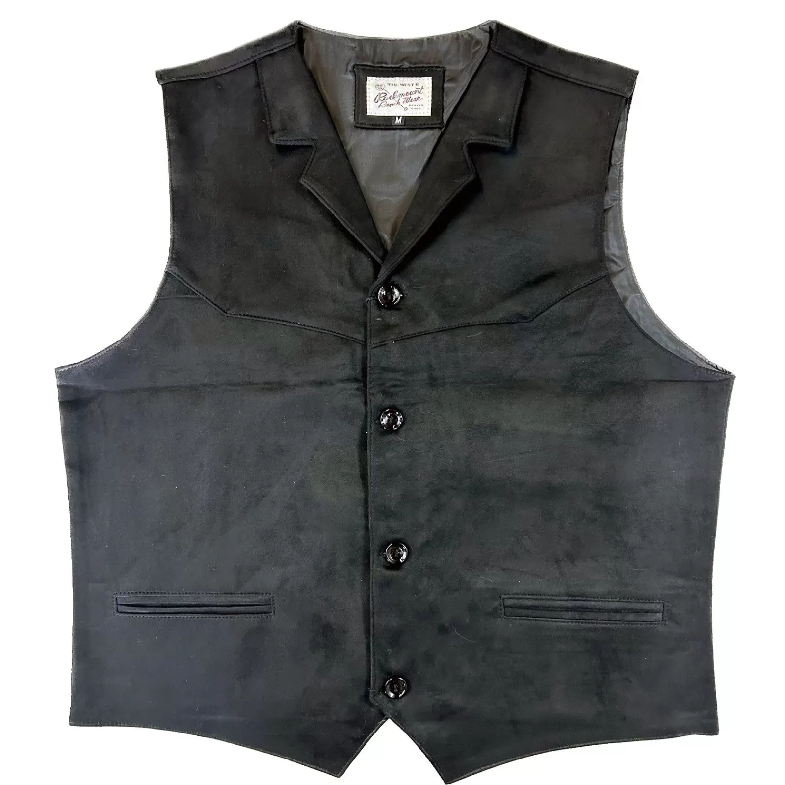 Rockmount Men'S Black Suede Cloth Vest Sale