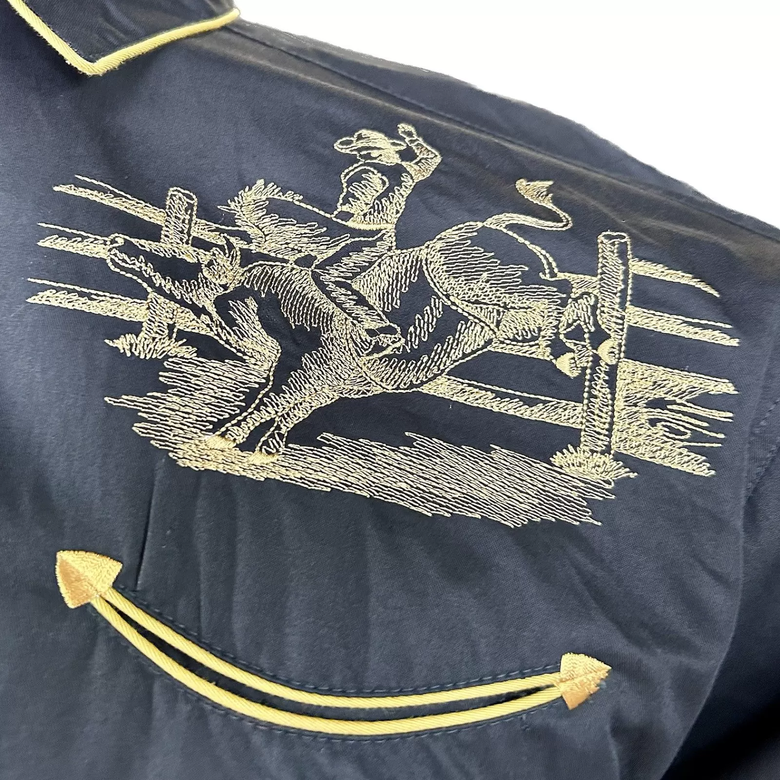 Rockmount Men'S Black Vintage Bull Rider Embroidery Online
