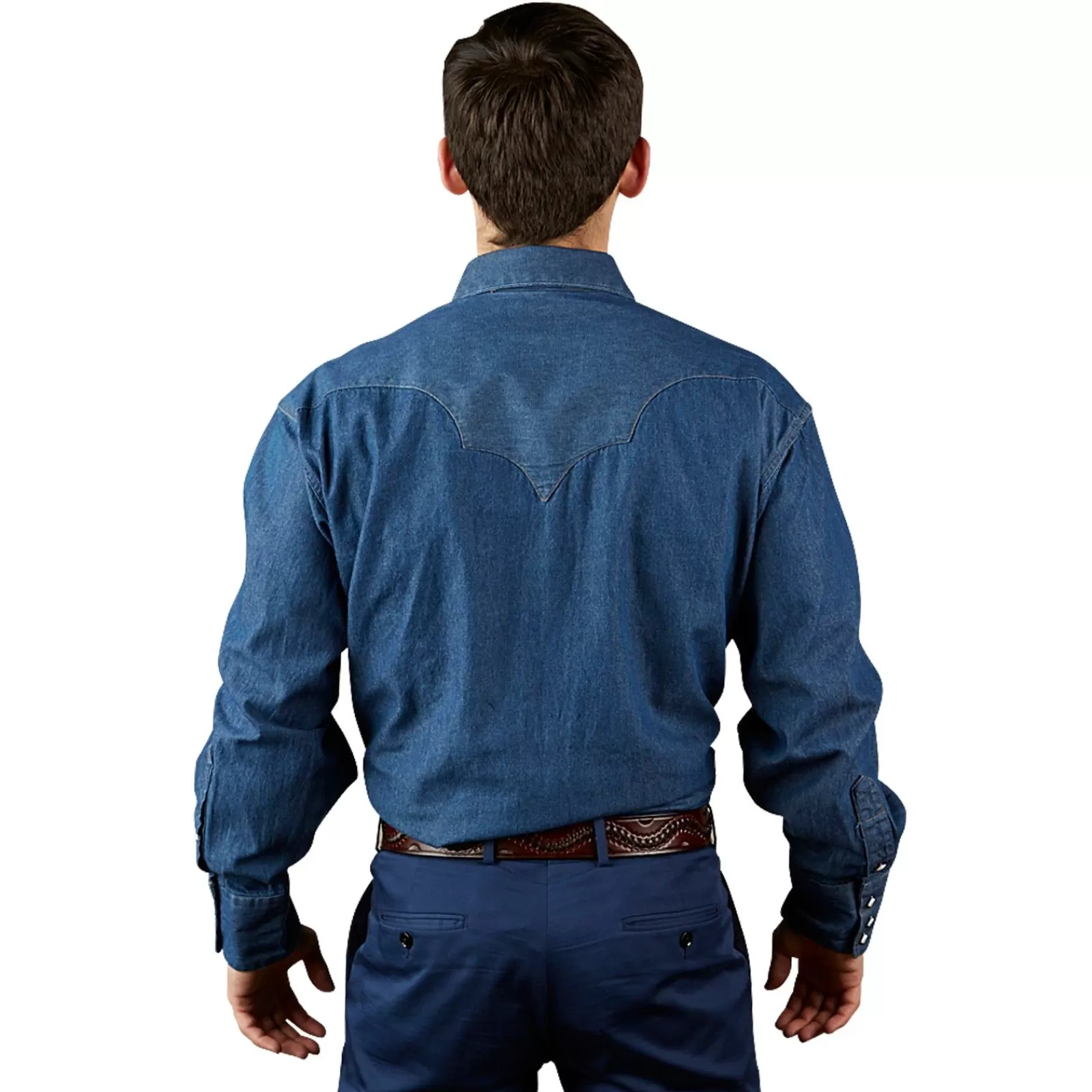 Rockmount Men'S Classic Stonewashed Denim Western Shirt Flash Sale