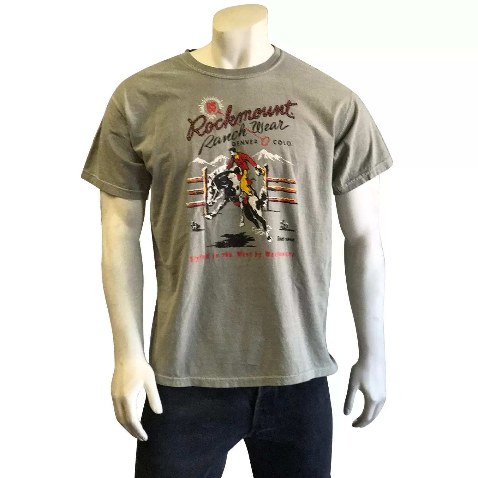 Rockmount Men'S Granite Bronc 100% Cotton Western T-Shirt Online