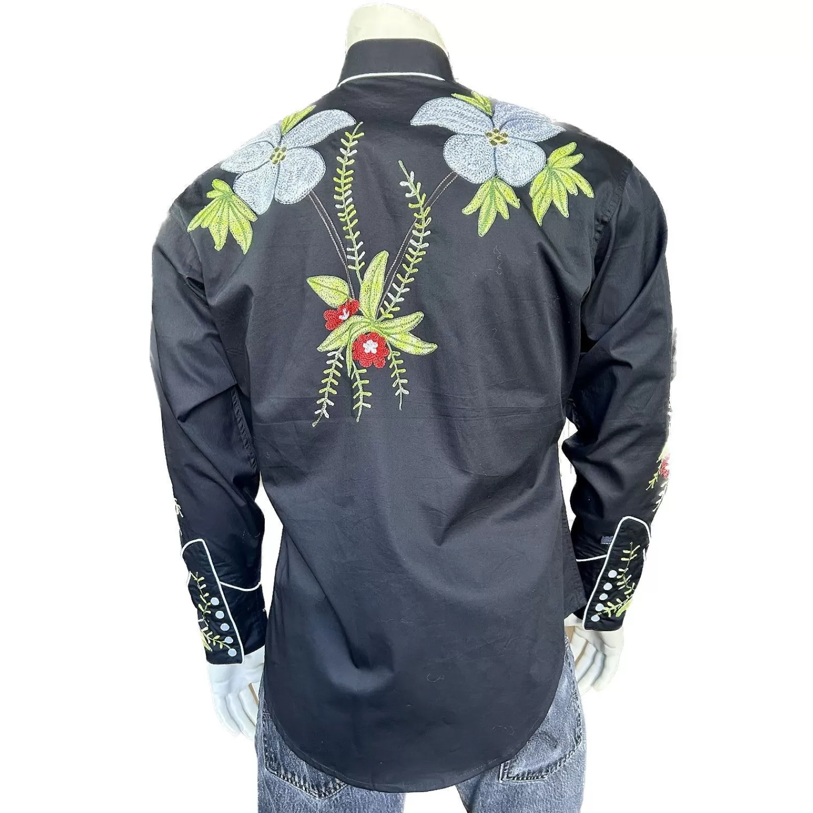 Rockmount Men'S Hawaiian Hibiscus Cotton Gabardine Western Shirt Best Sale