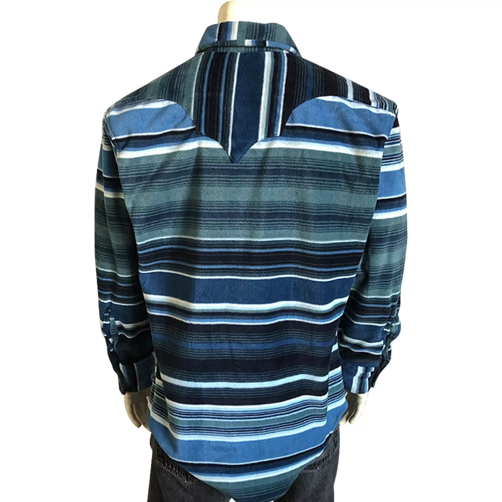 Rockmount Men'S Serape Pattern Fleece Western Shirt In Blue & Navy Shop