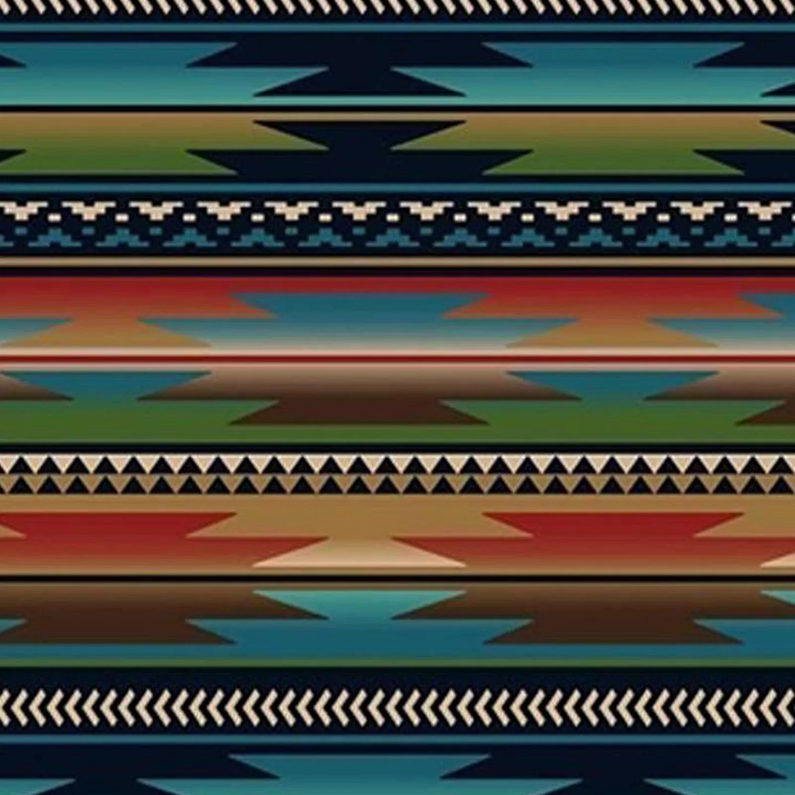 Rockmount Men'S Serape Pattern Fleece Western Shirt In Multi-Color Turquoise Hot