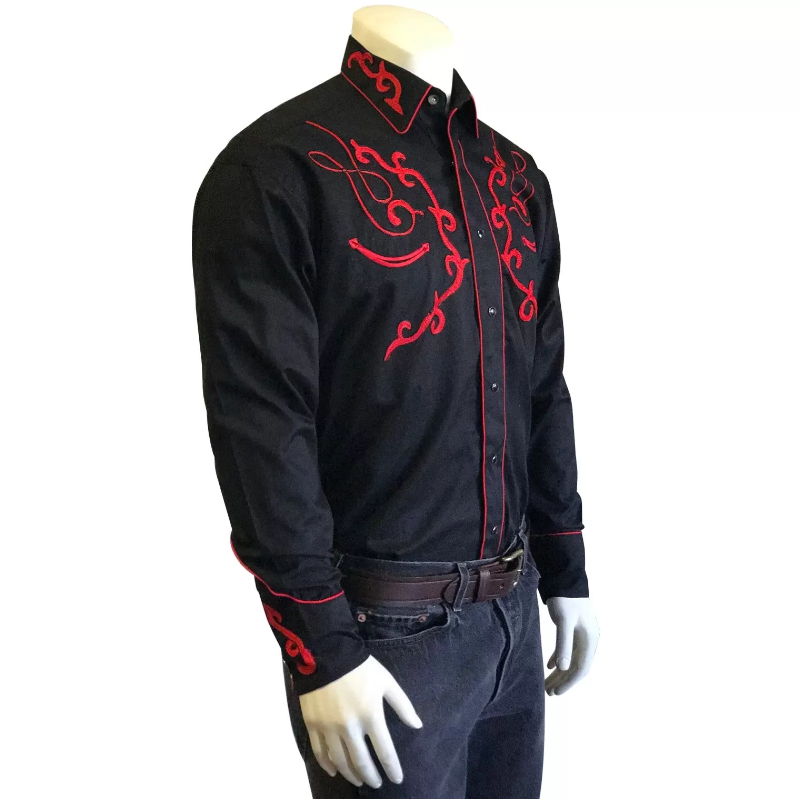 Rockmount Men'S Sugar Skulls Vintage Embroidered Western Shirt Cheap