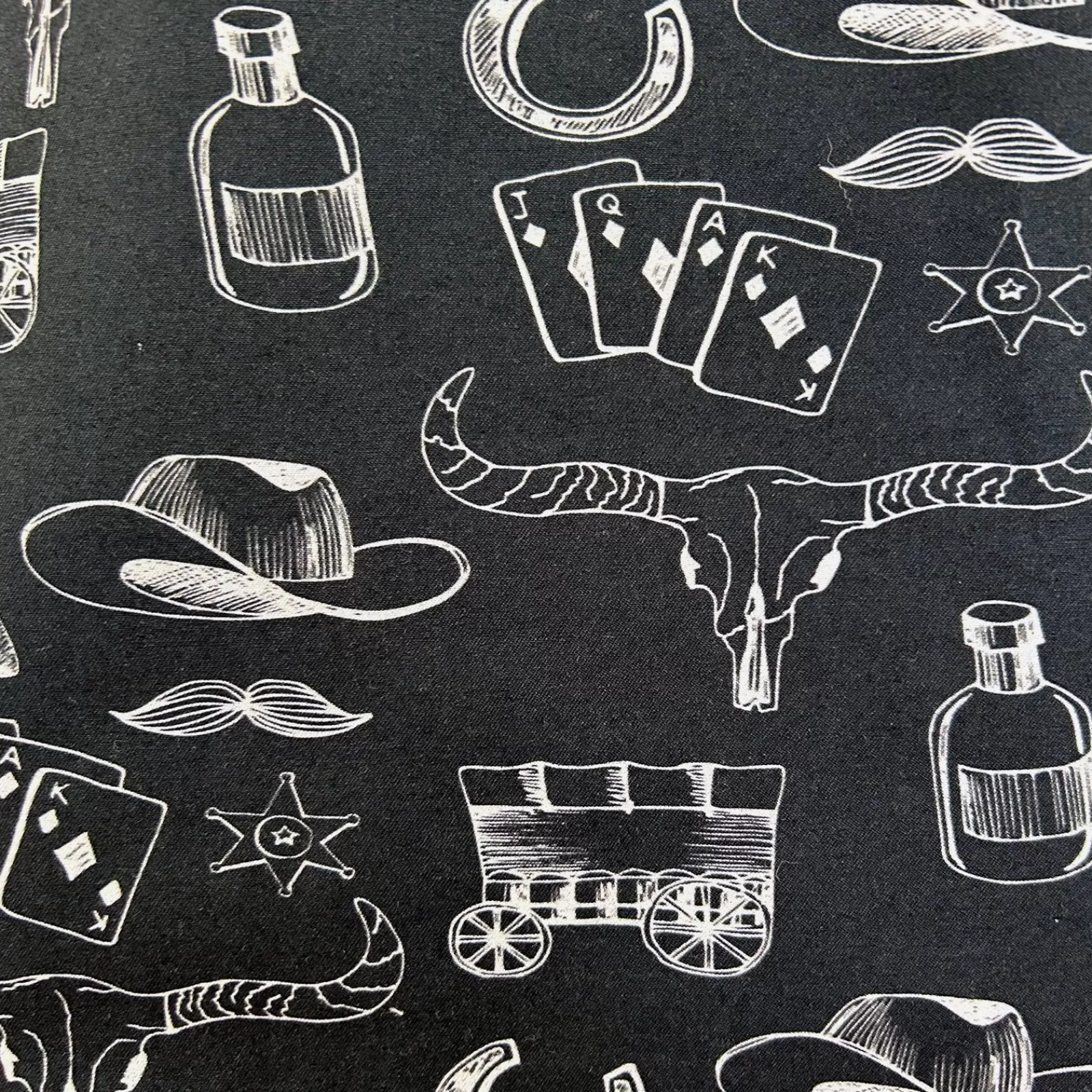 Rockmount Men'S Vintage Black Hat & Horse Shoe Card Western Print Best