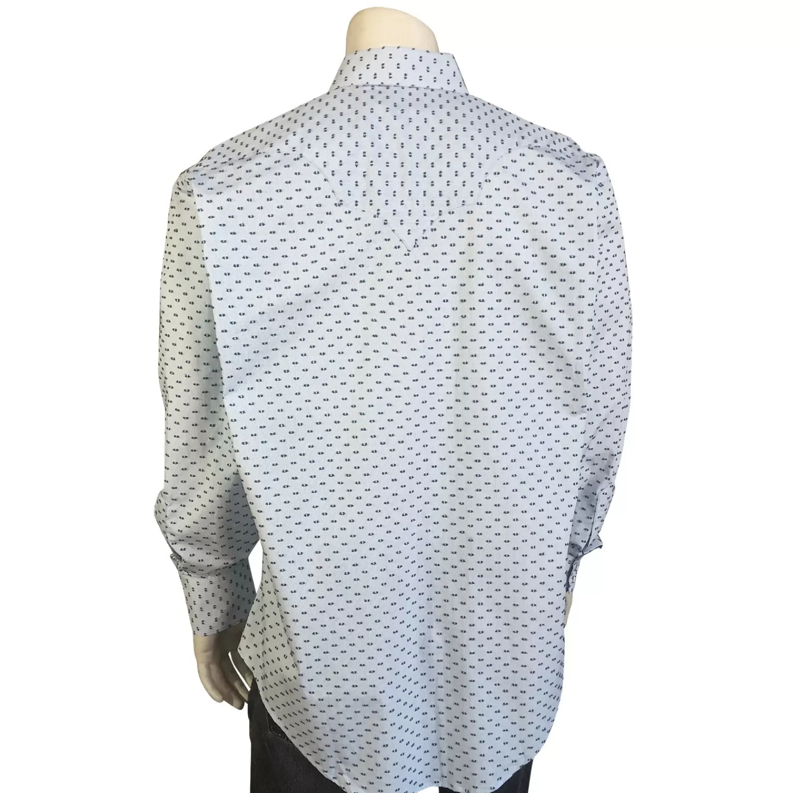 Rockmount Men'S Vintage Blue Dobby Western Shirt Cheap