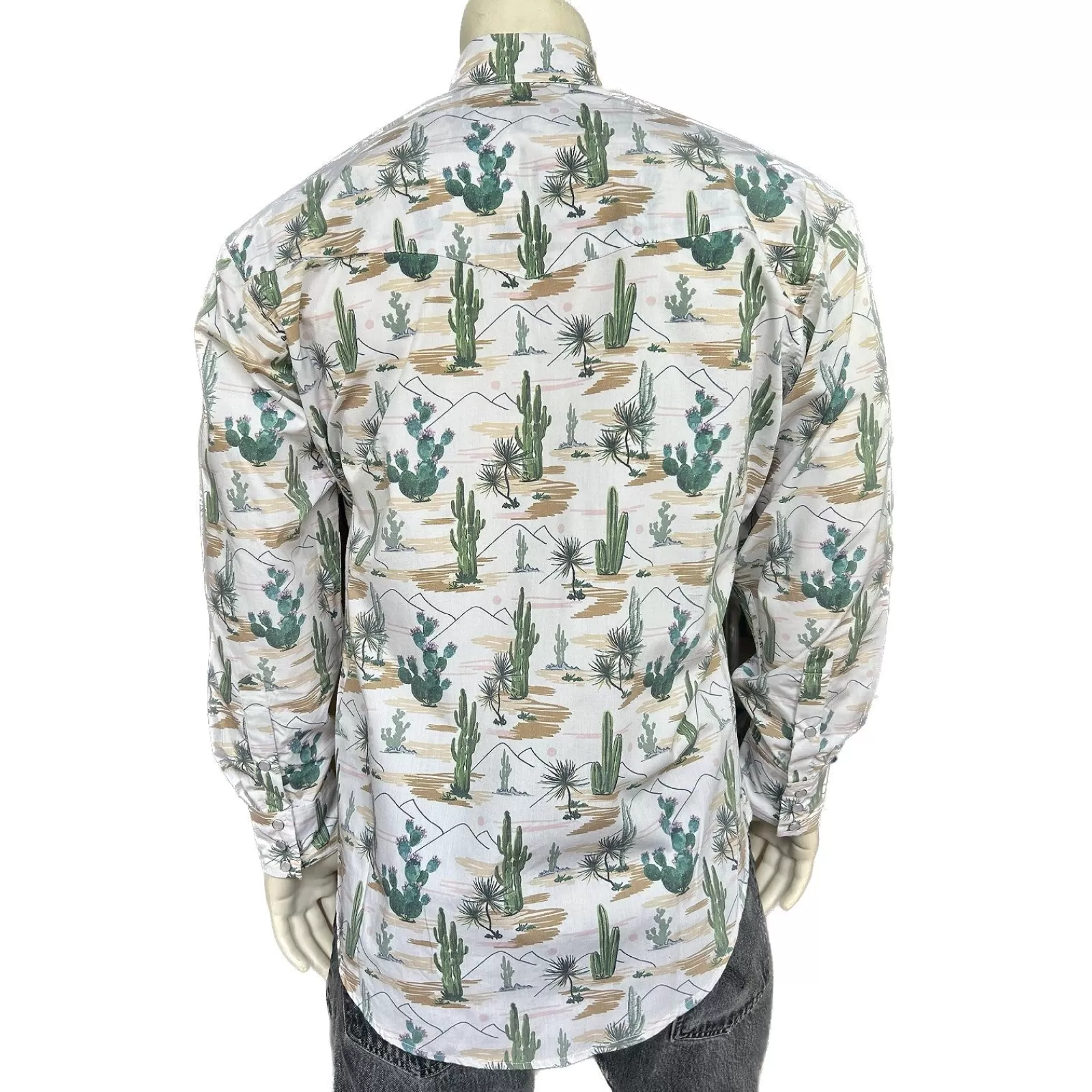 Rockmount Men'S Vintage Desert Cactus Print Western Shirt Hot