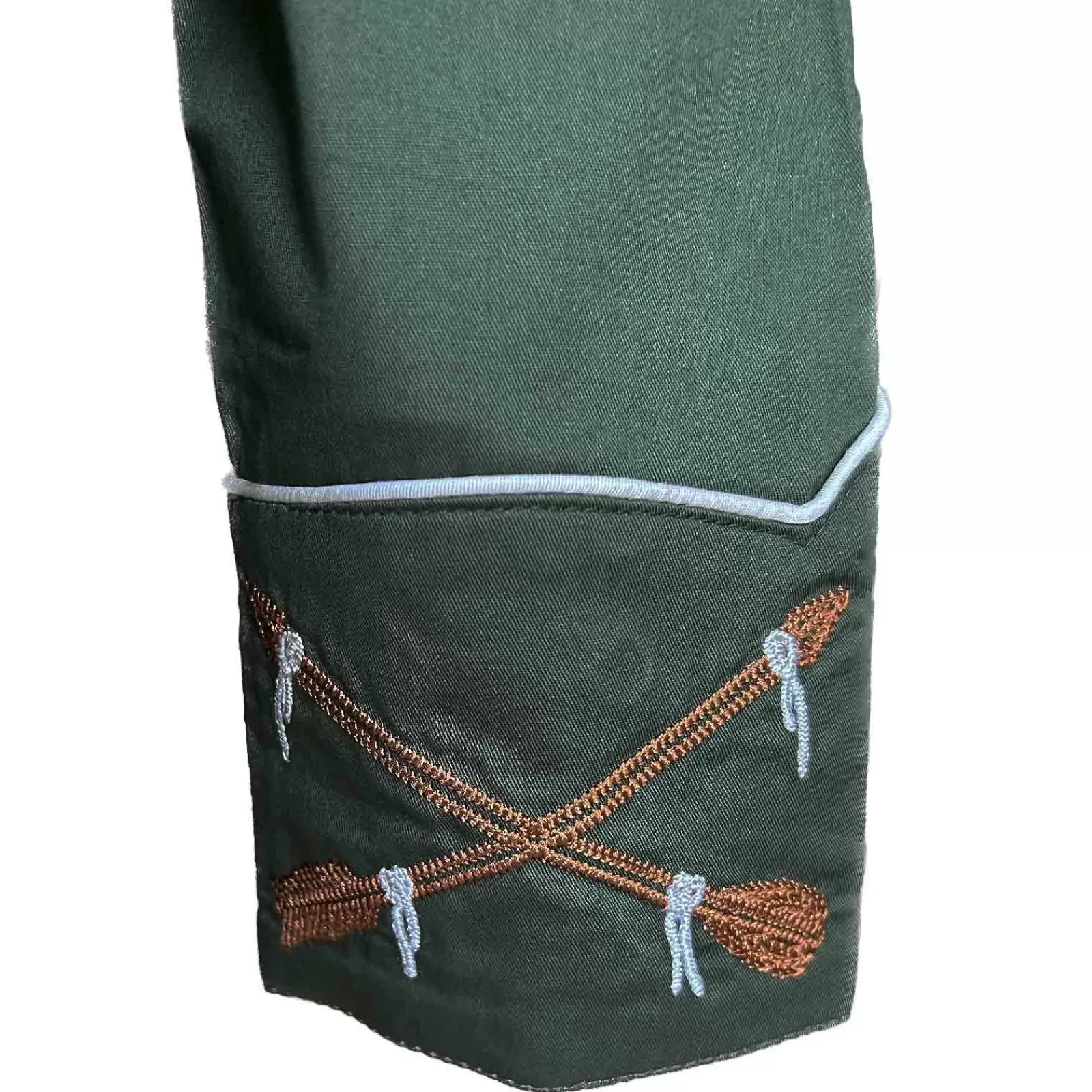 Rockmount Men'S Vintage Green Steer Skull & Arrow Chain Stitch Embroidery Western Shirt Cheap
