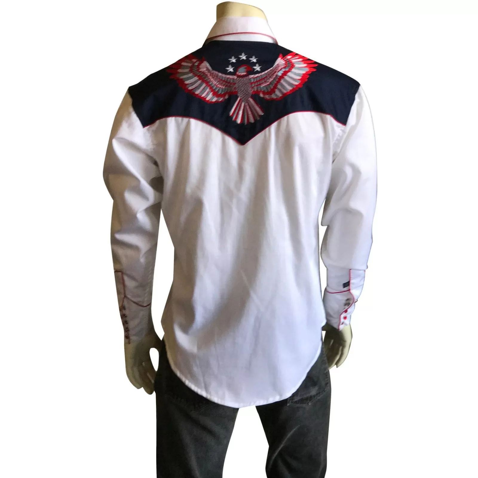 Rockmount Men'S Vintage Usa Flag & Eagle Embroidered Western Shirt Online