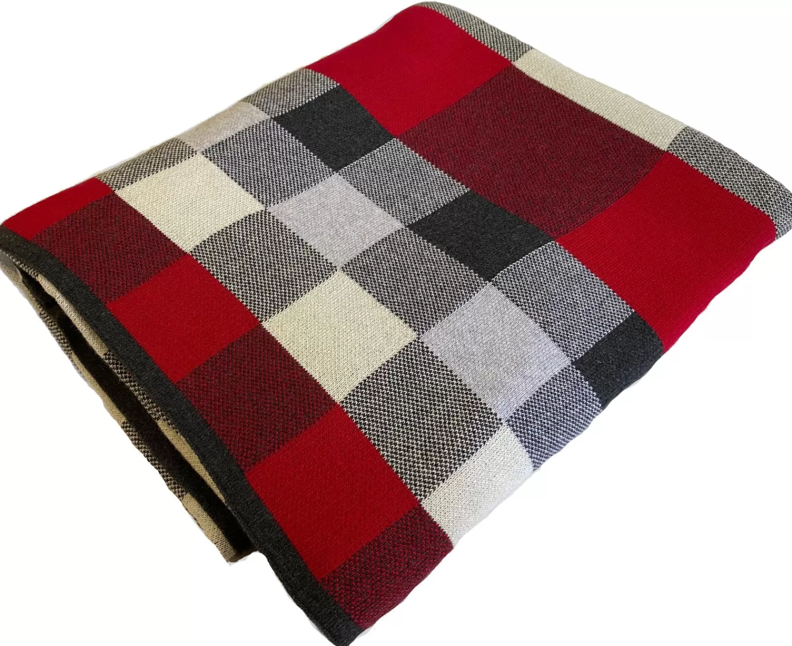 Rockmount Native American Check Pattern Woven Cotton Reversible Blanket Store