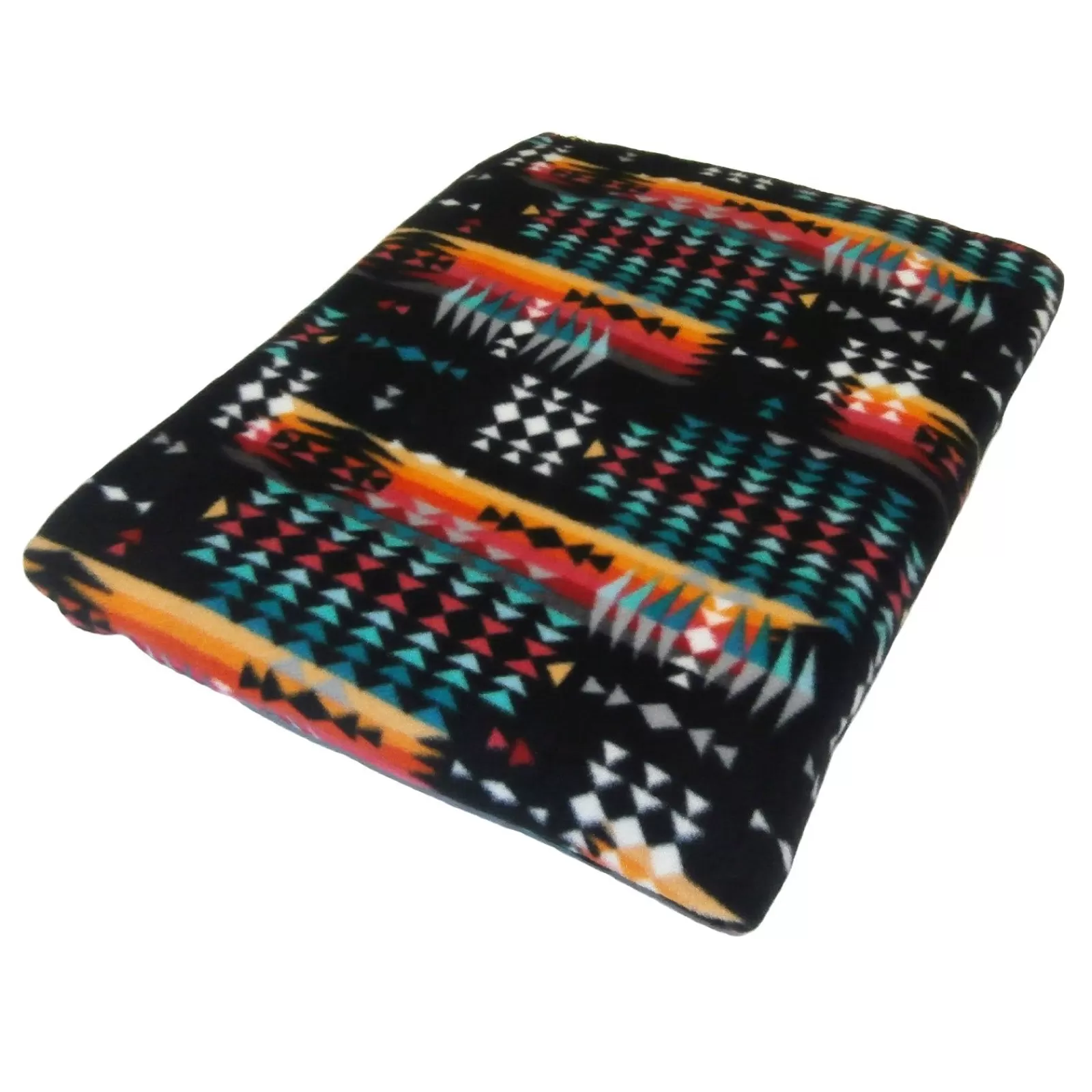 Rockmount Native Pattern Fleece Western Blanket In Black & Red Fashion